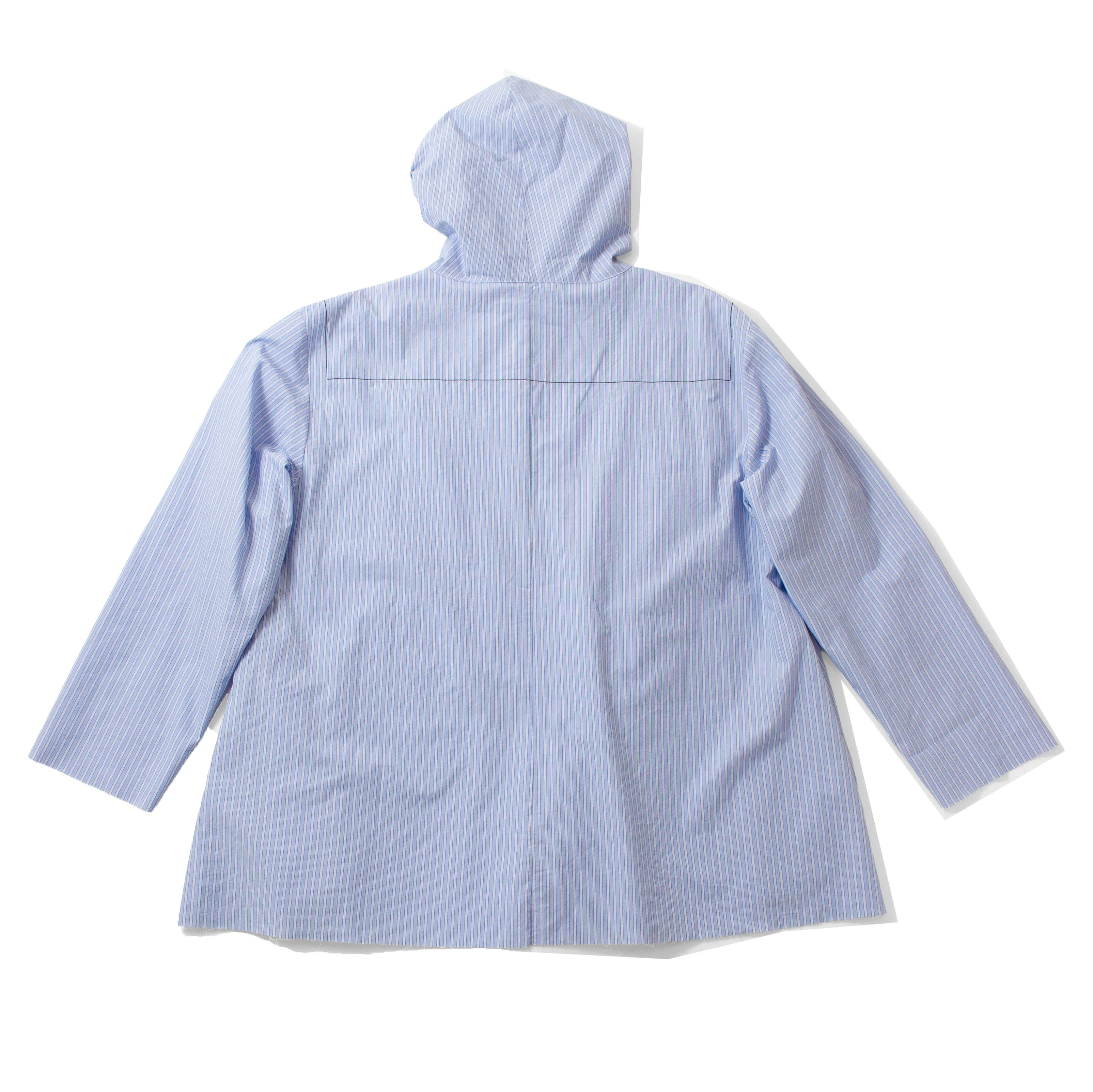 6397 Hooded Shirt in Blue Stripe - Image 3