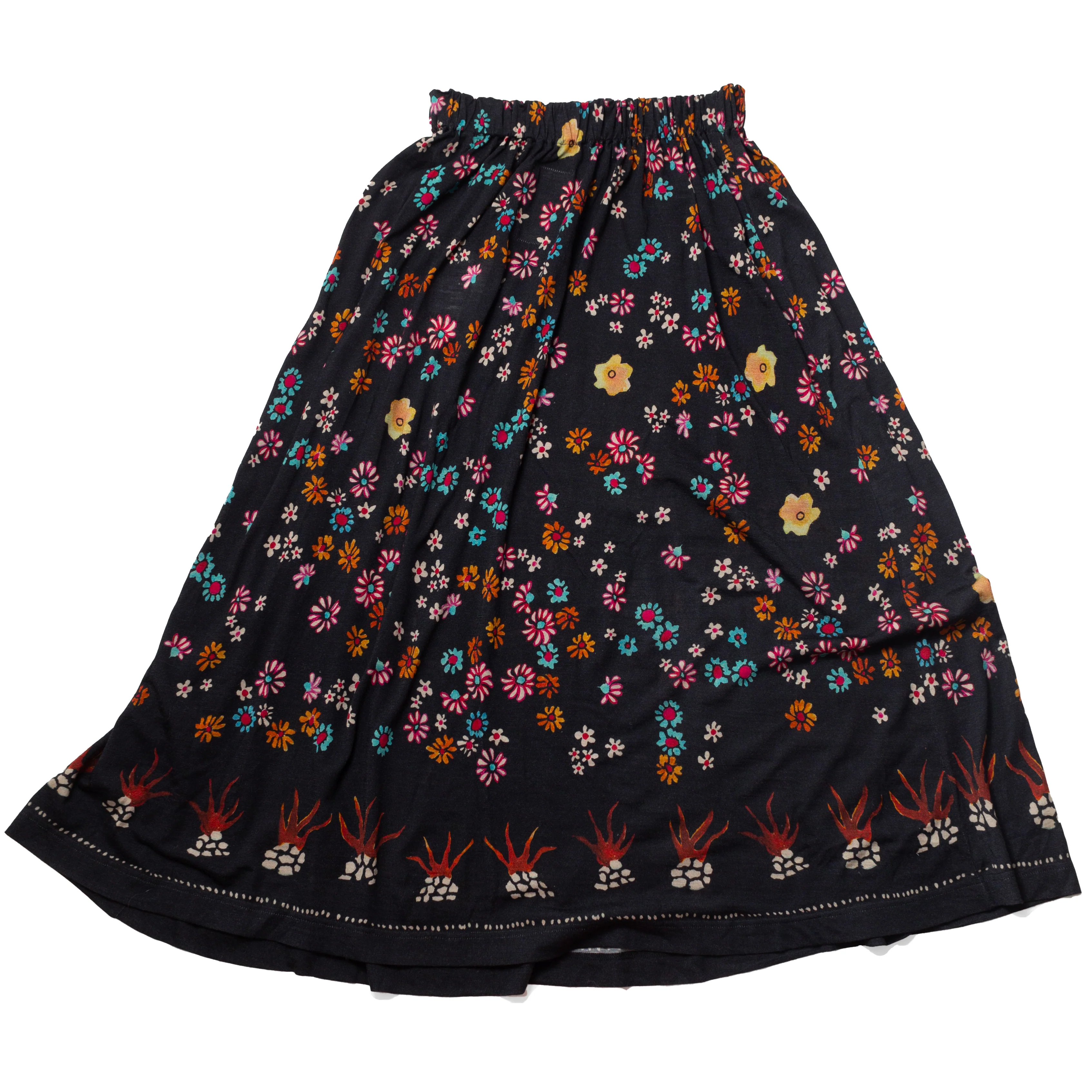 Anntian Wool Jersey Skirt in Print 3B-Boiled Wool - Image 3