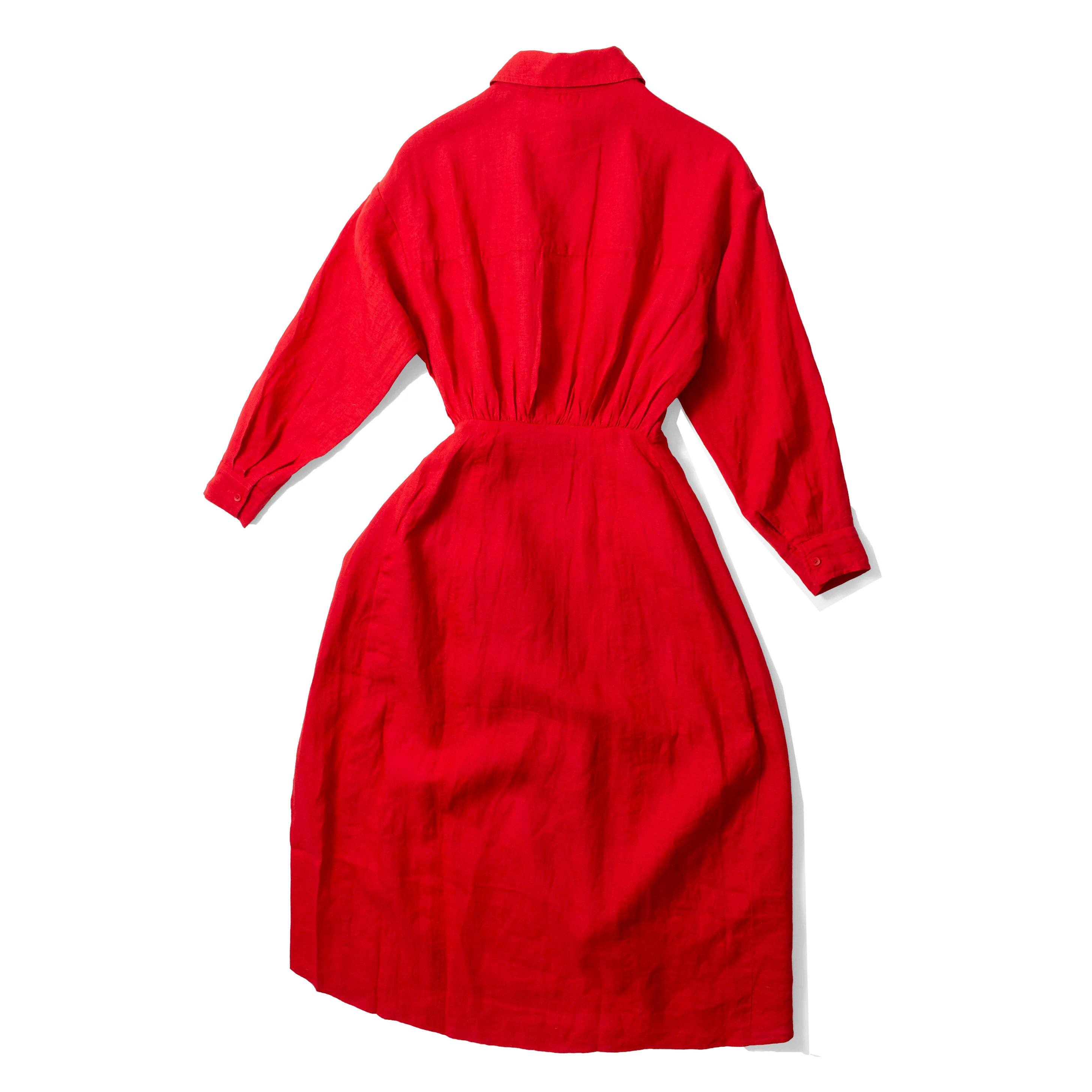 Apiece Apart Alessandra Sarong Shirt Dress in Racing Red - Image 3