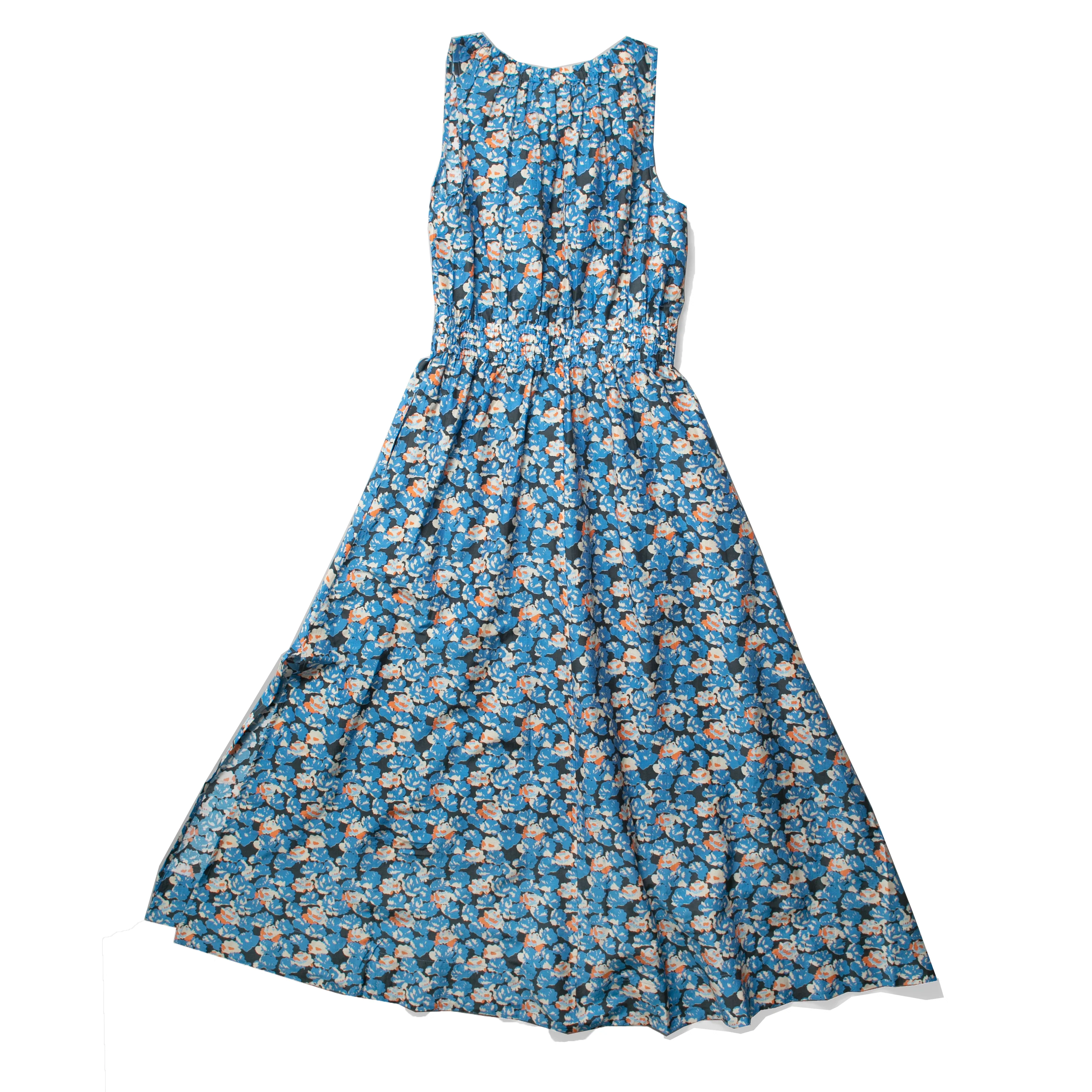 Apiece Apart Bali Tank Dress in Florette Blue - Image 3