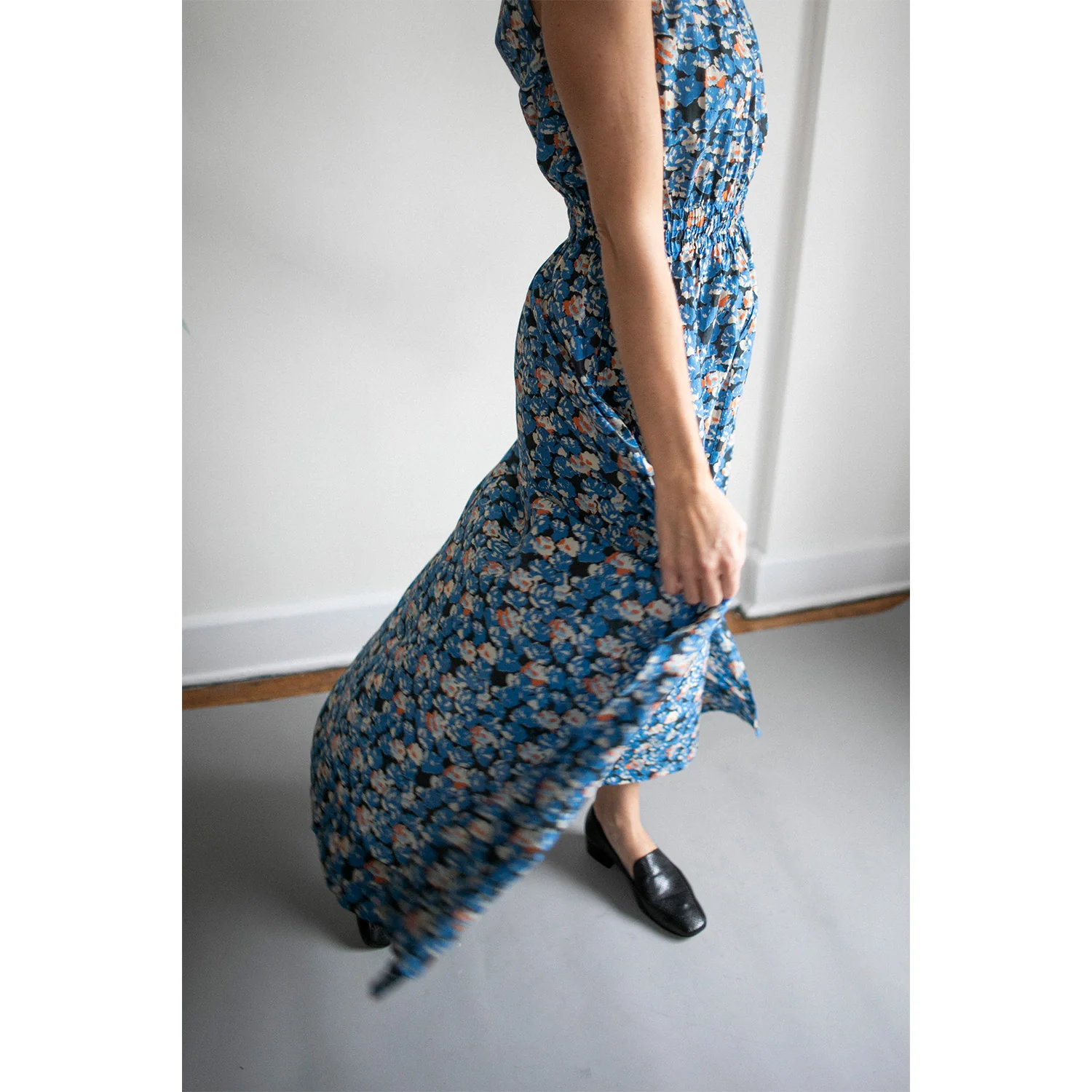 Apiece Apart Bali Tank Dress in Florette Blue - Image 8