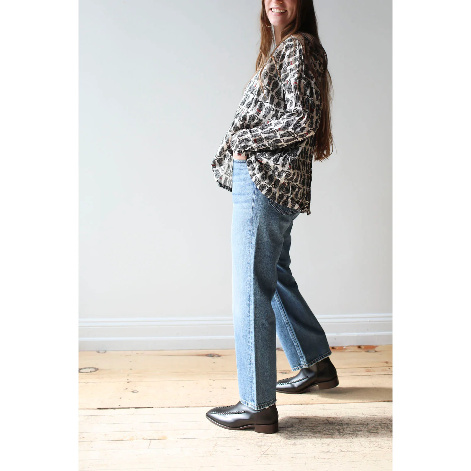 Apiece Apart Rene Kick Flare Jean in Hermosa - Image 13