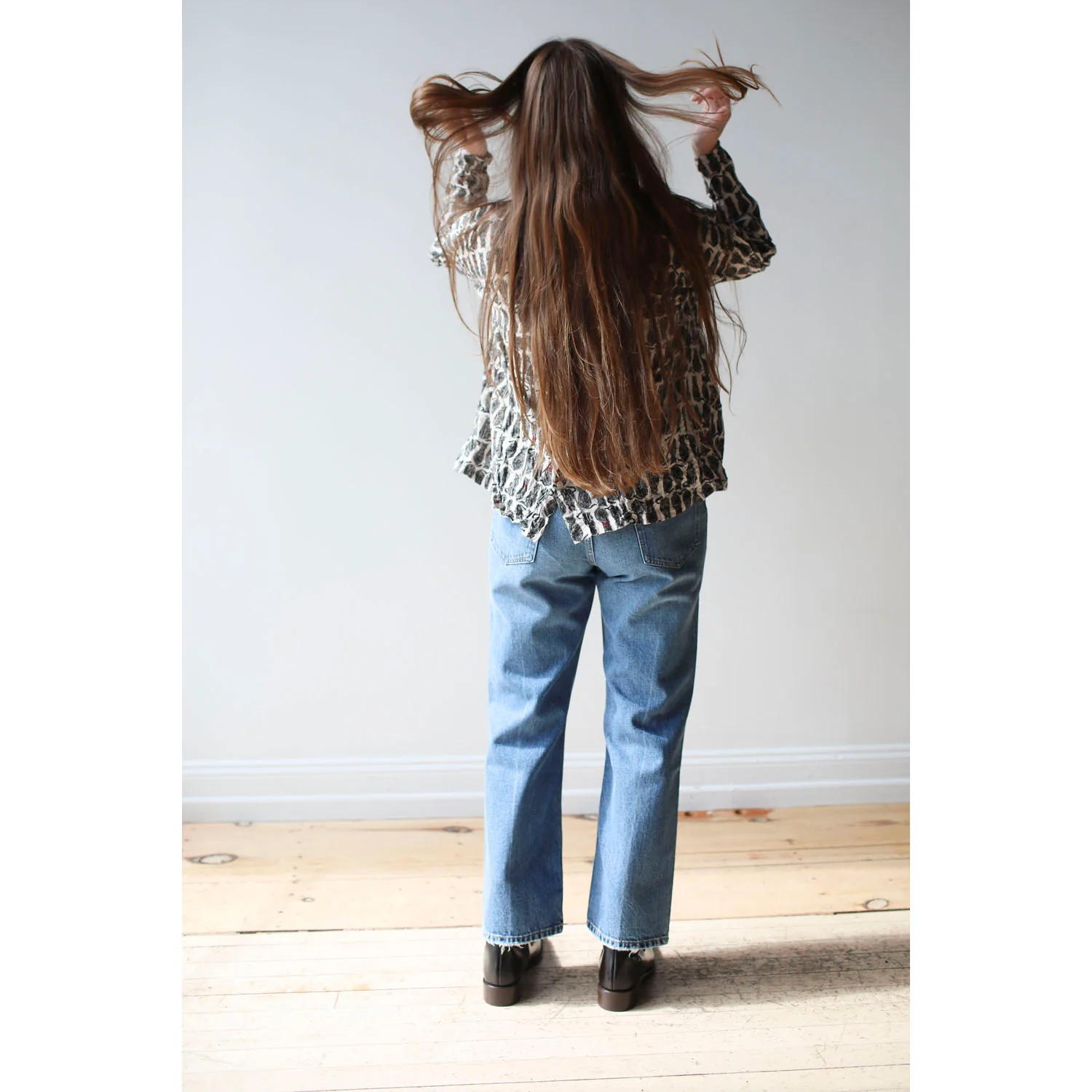 Apiece Apart Rene Kick Flare Jean in Hermosa - Image 14