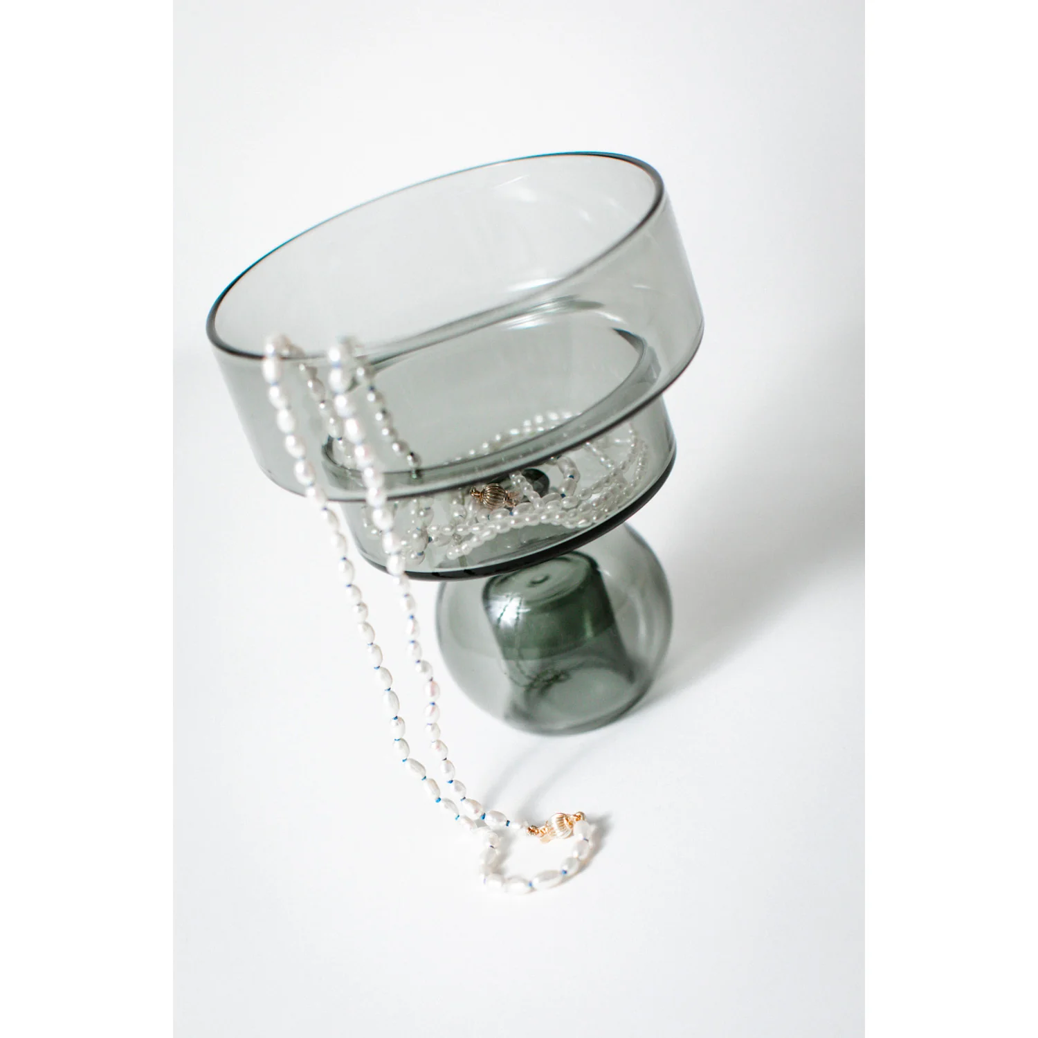 Beatrice Valenzuela Pearl Brujeria Necklace in Blue Silk - Image 3