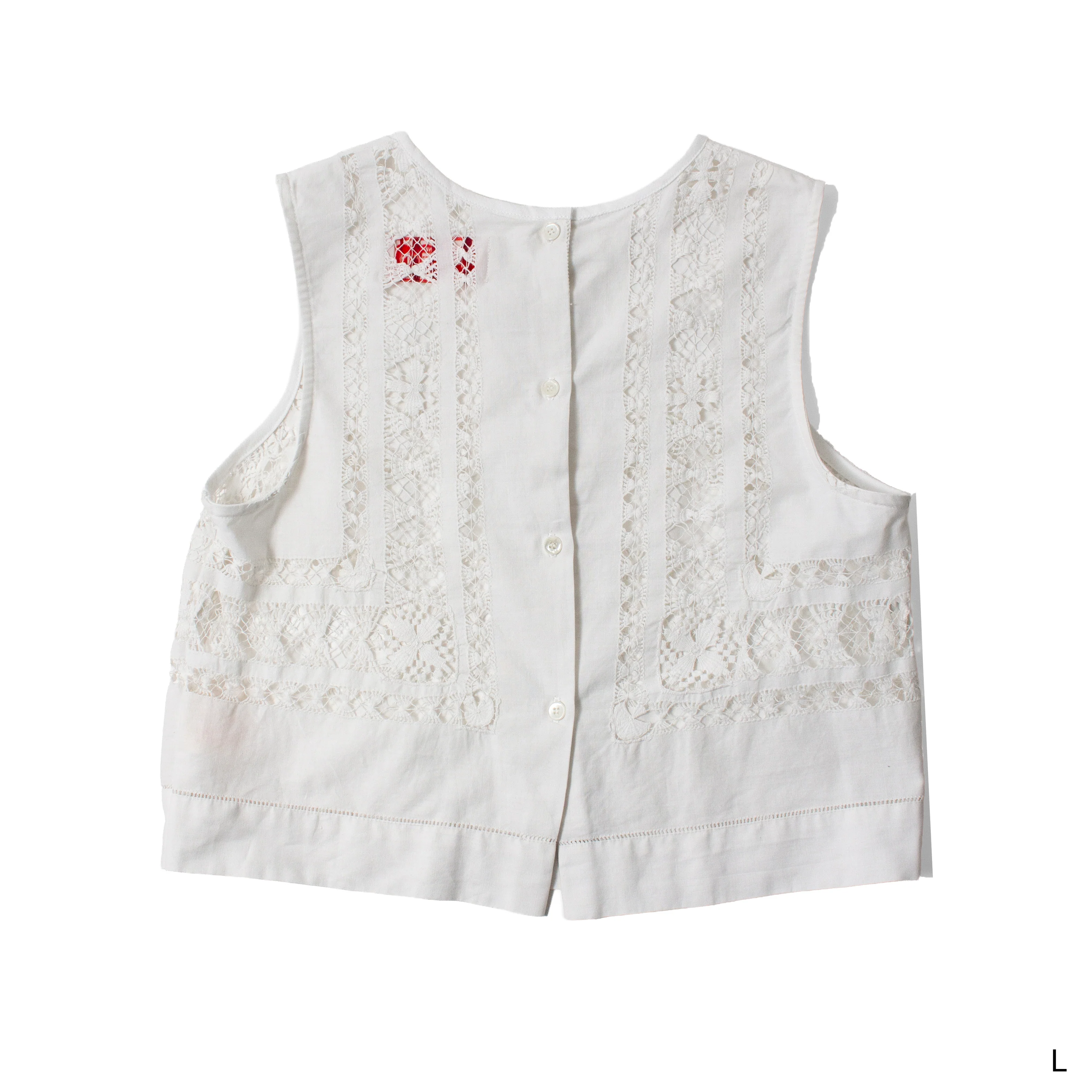 Carleen Zoe Sleeveless Shell in White Tablecloth - Image 9