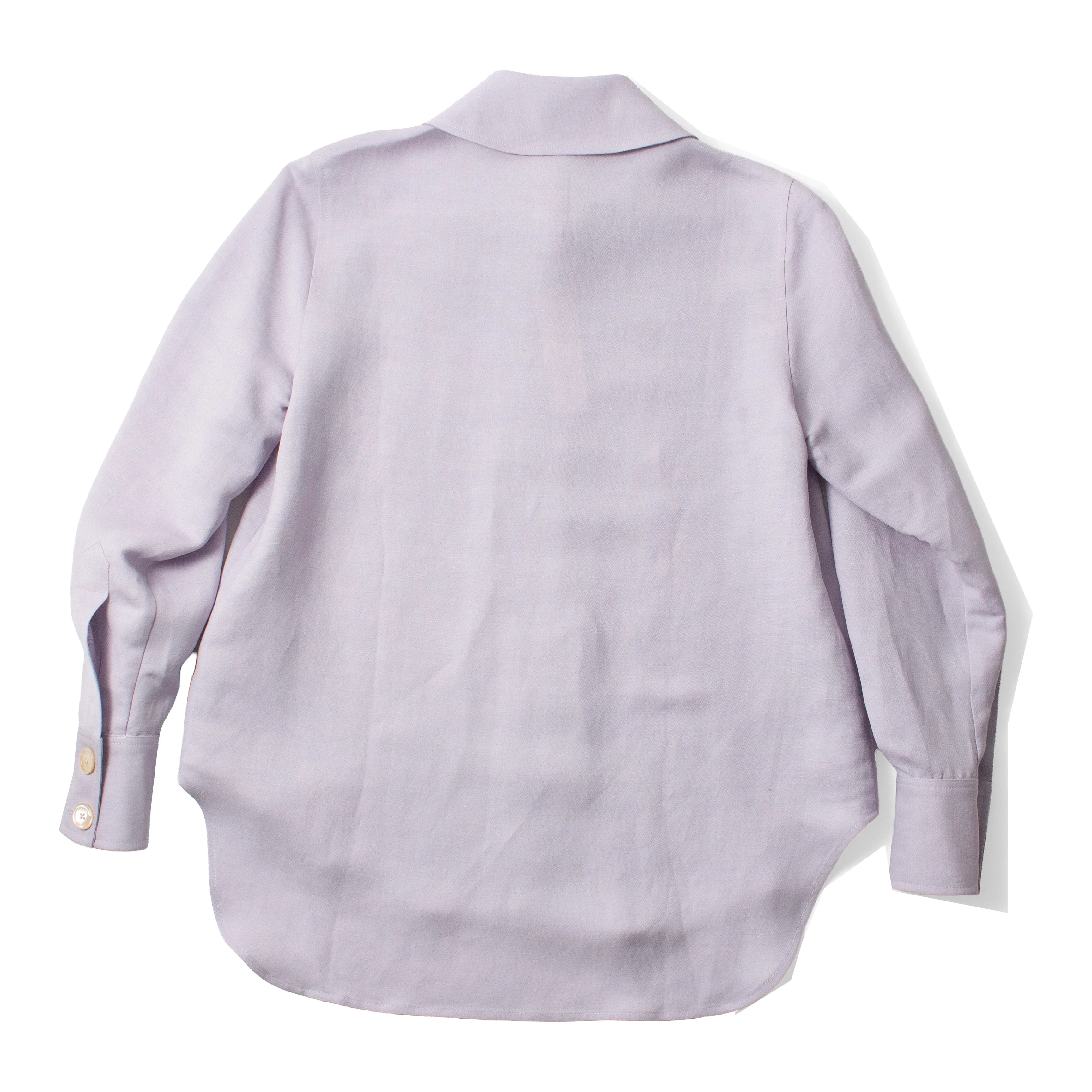 Caron Callahan Carissa Shirt in Lilac Silk Linen - Image 3
