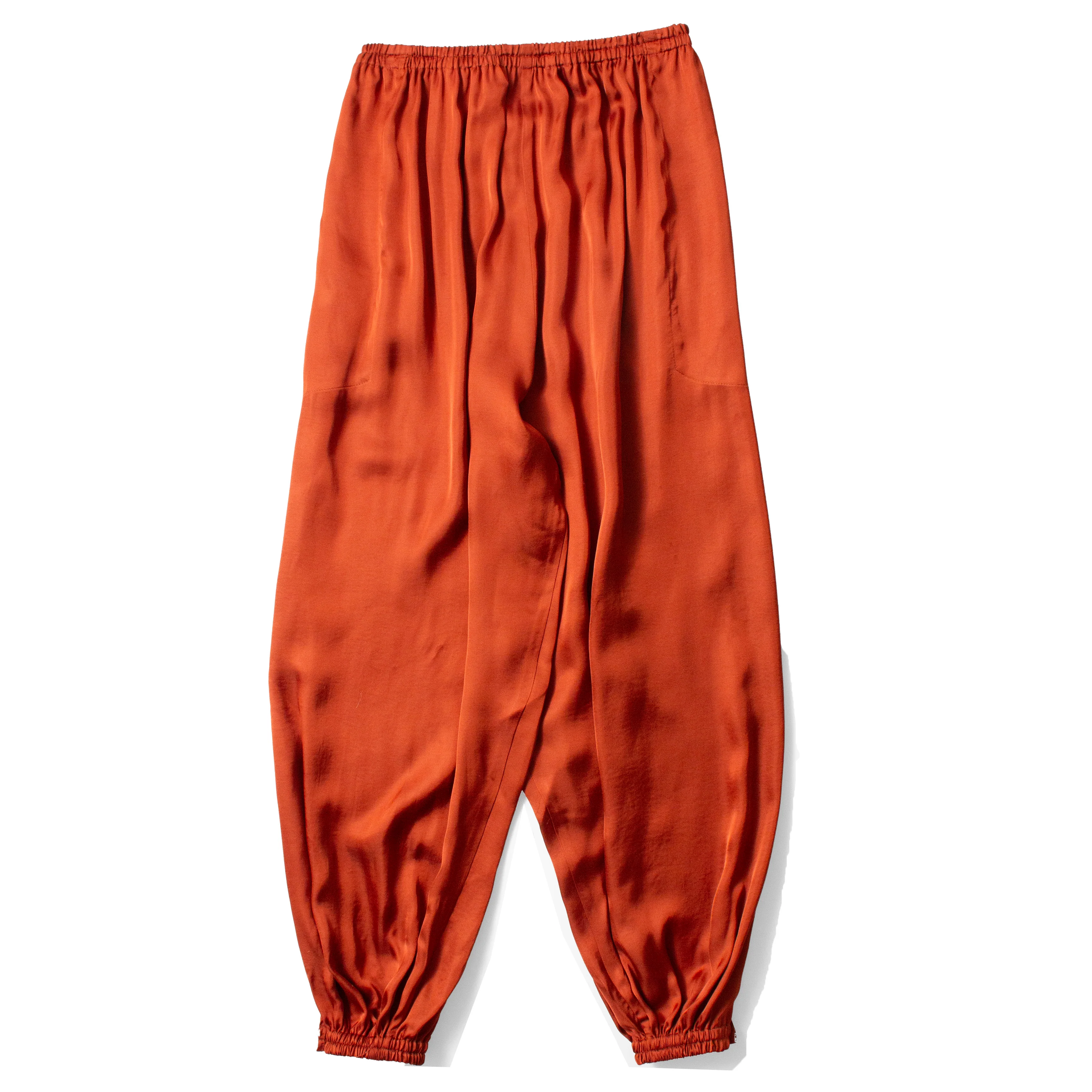 Caron Callahan Cary Pant in Rust Viscose Satin - Image 3