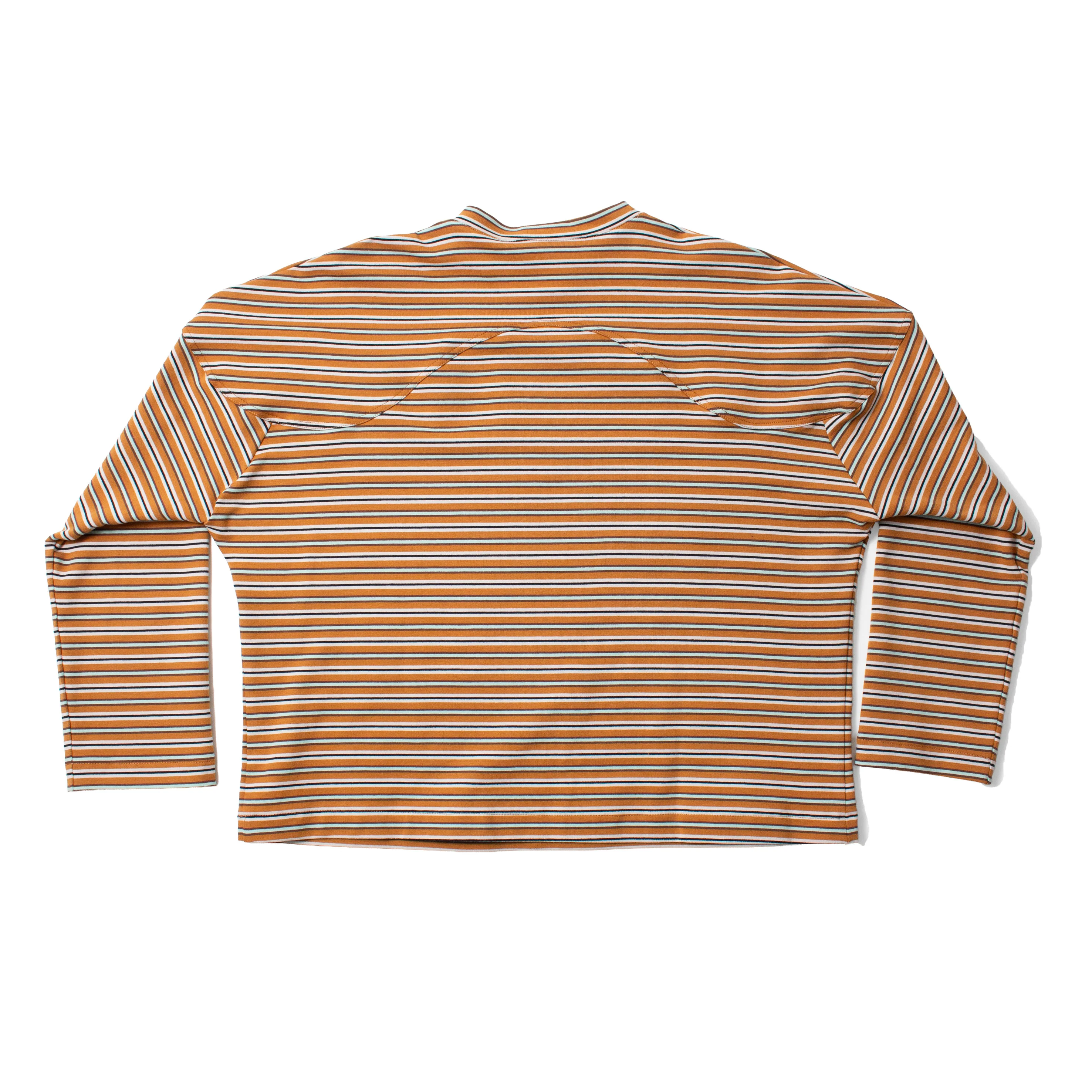 Caron Callahan Milo Top in Multi Brown Pink Jersey Stripe - Image 3