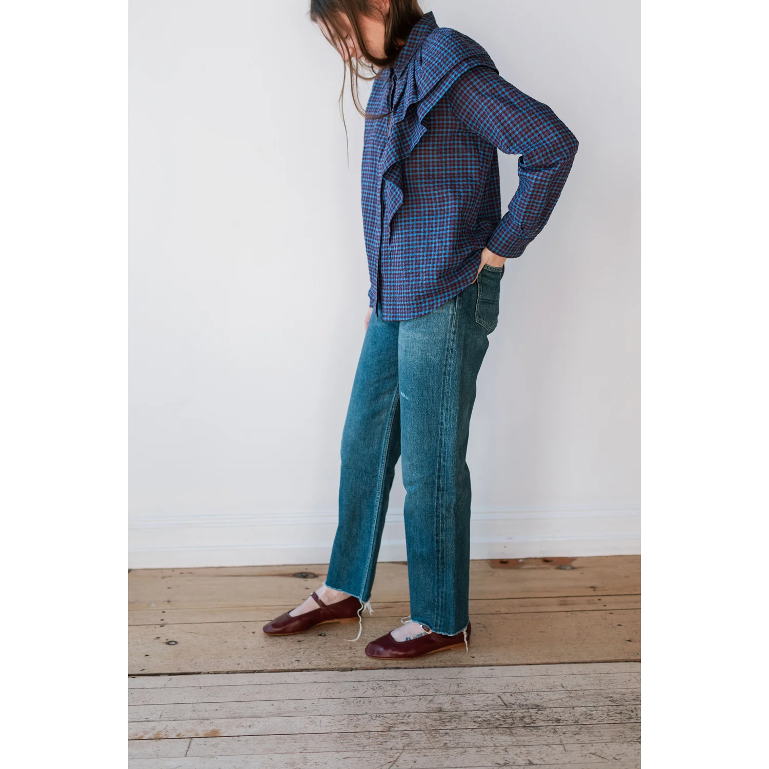 Chimala Selvedge Denim Vintage Straight Cut in Dark Wash - Image 11