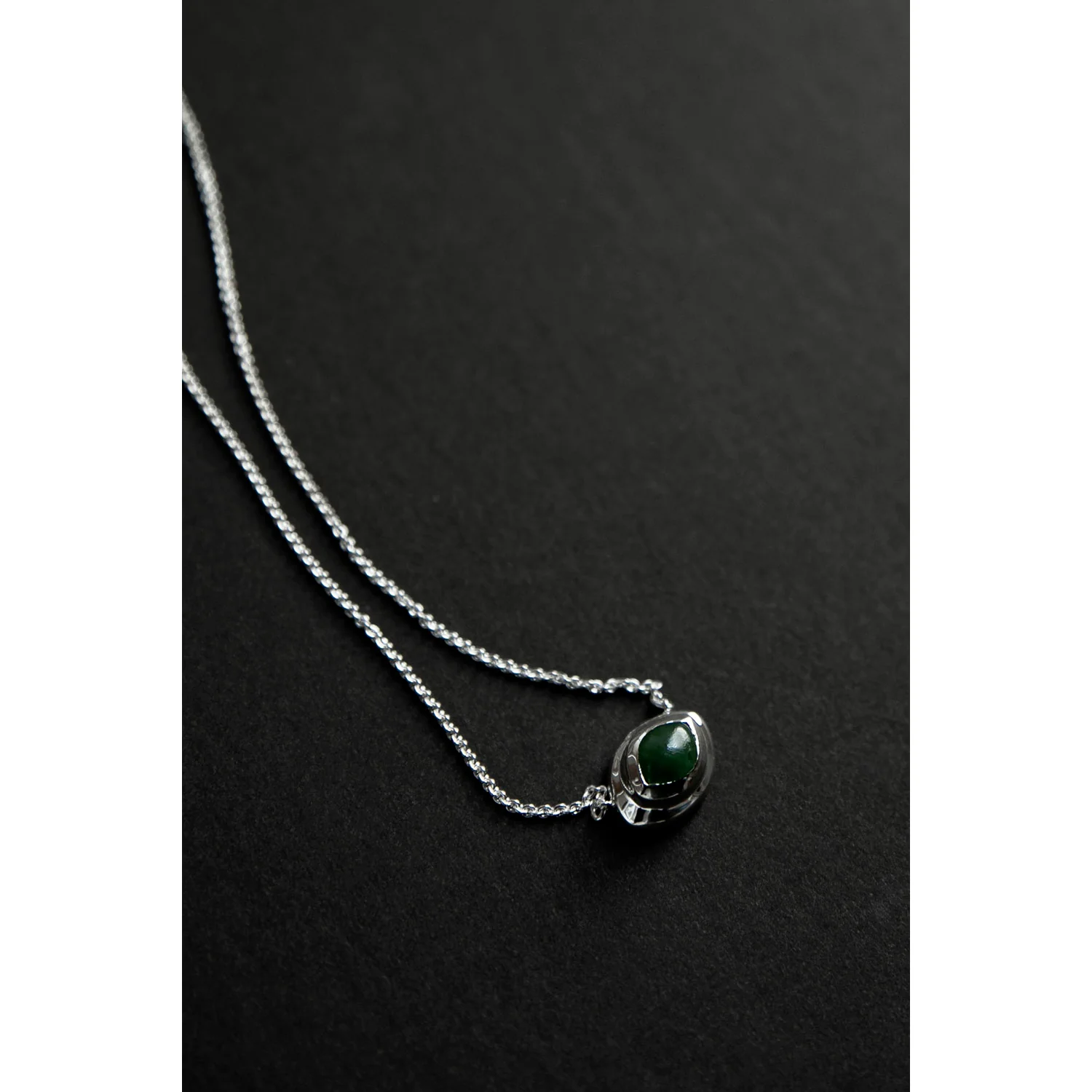 Daniella Samper Nacre Pendant Necklace in Jade - Image 3
