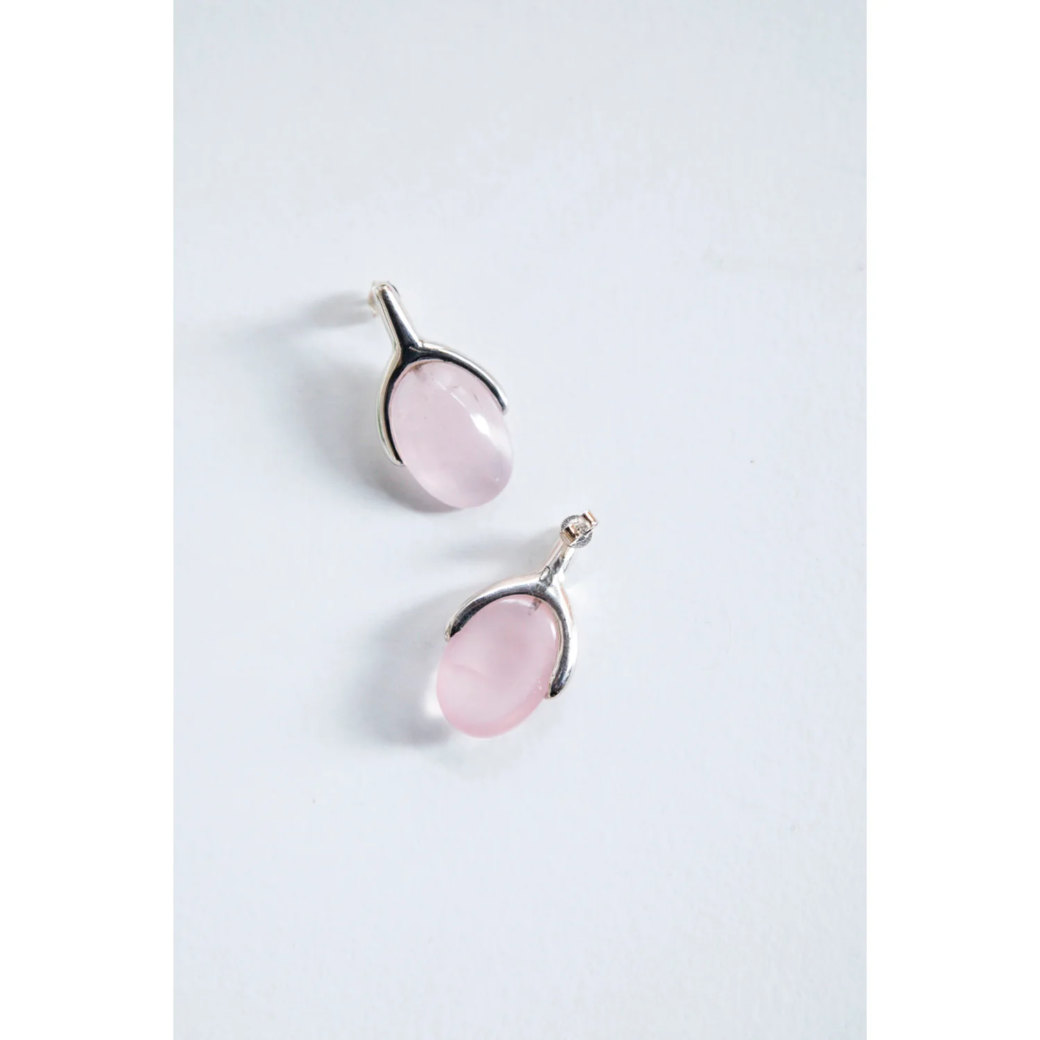 Daniella Samper Wishbone Earrings in Rose Quartz - Image 5