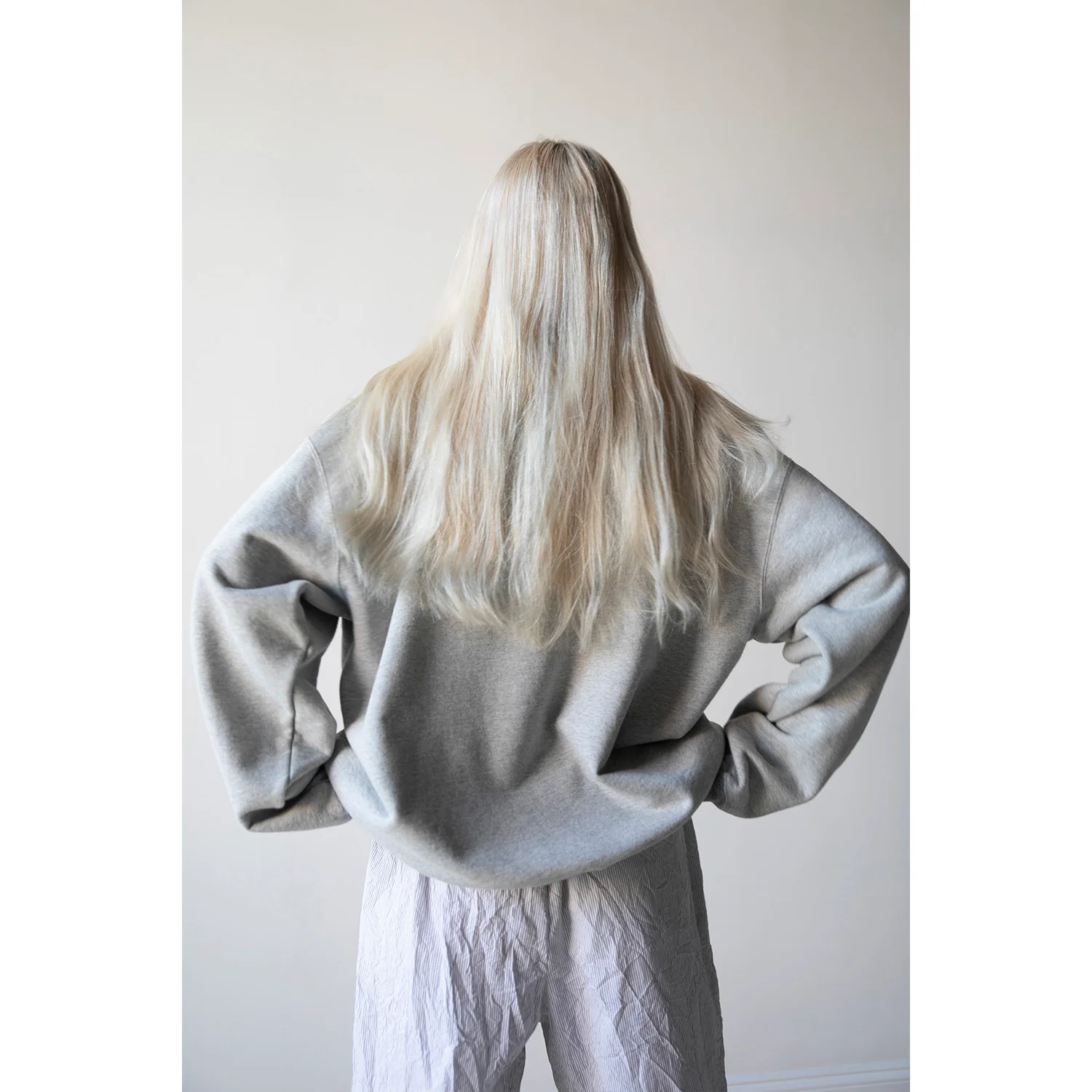 Dopple & Scent French Terry Crewneck Sweatshirt in Gray - Image 6