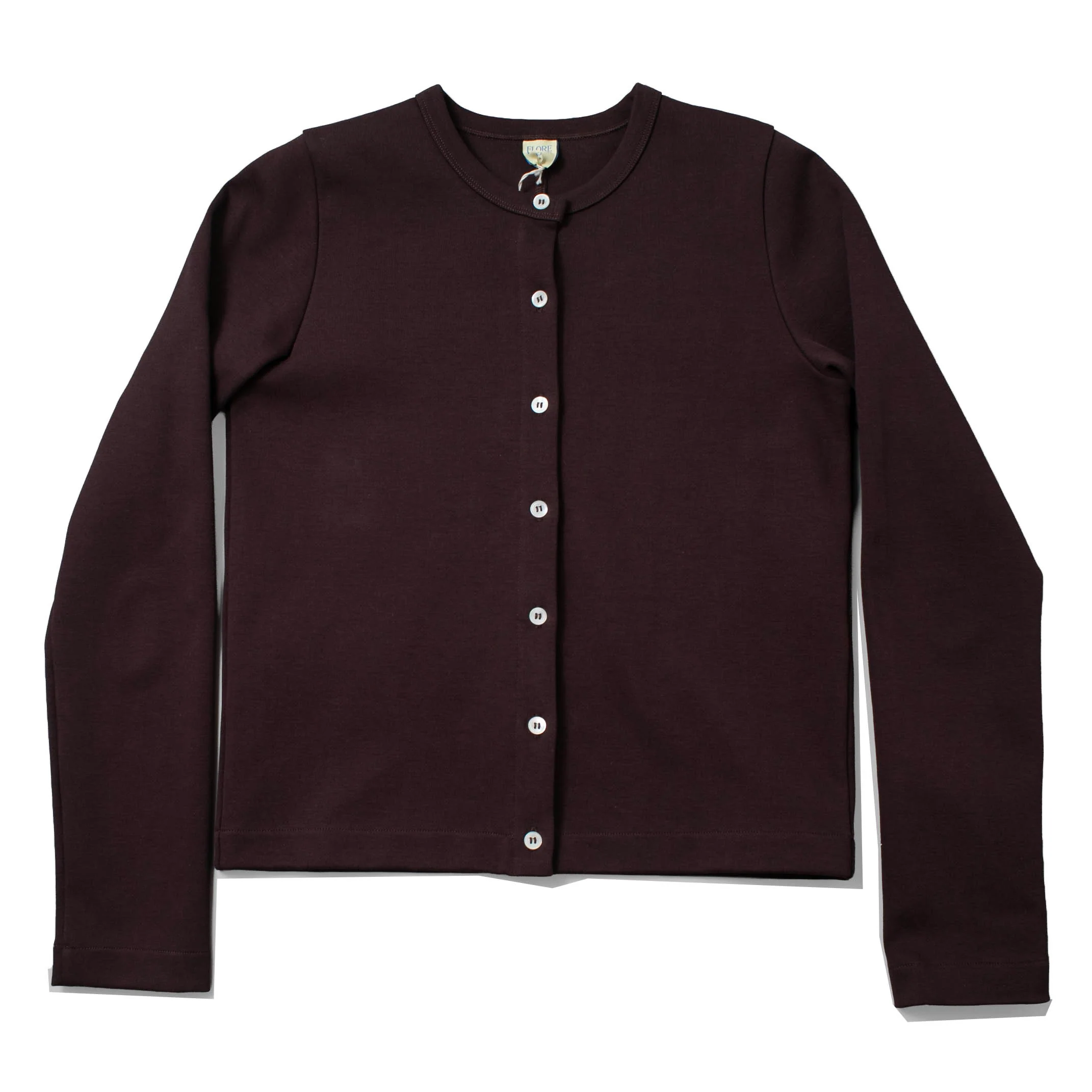 Flore Flore Poppy Cardigan in Choco Plum - Image 2