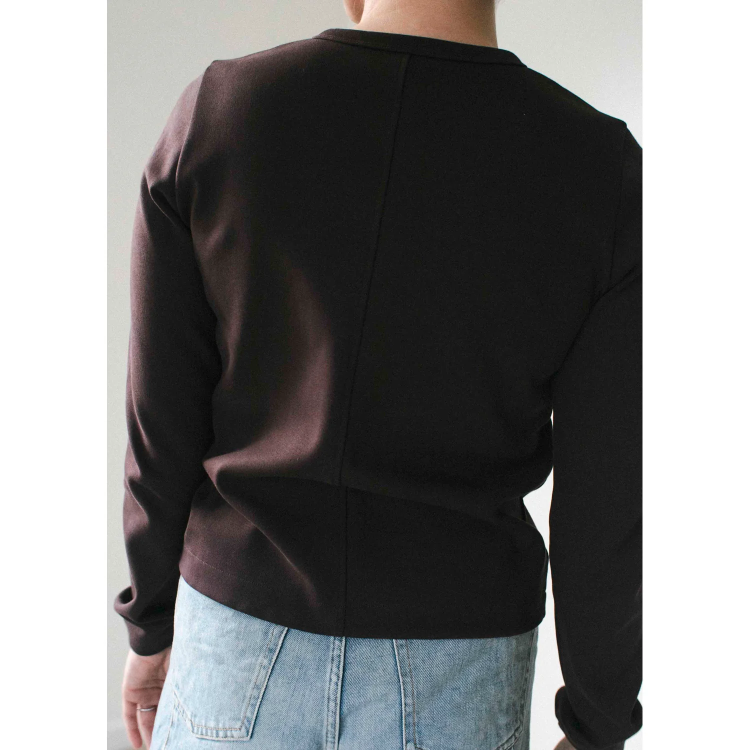 Flore Flore Poppy Cardigan in Choco Plum - Image 8