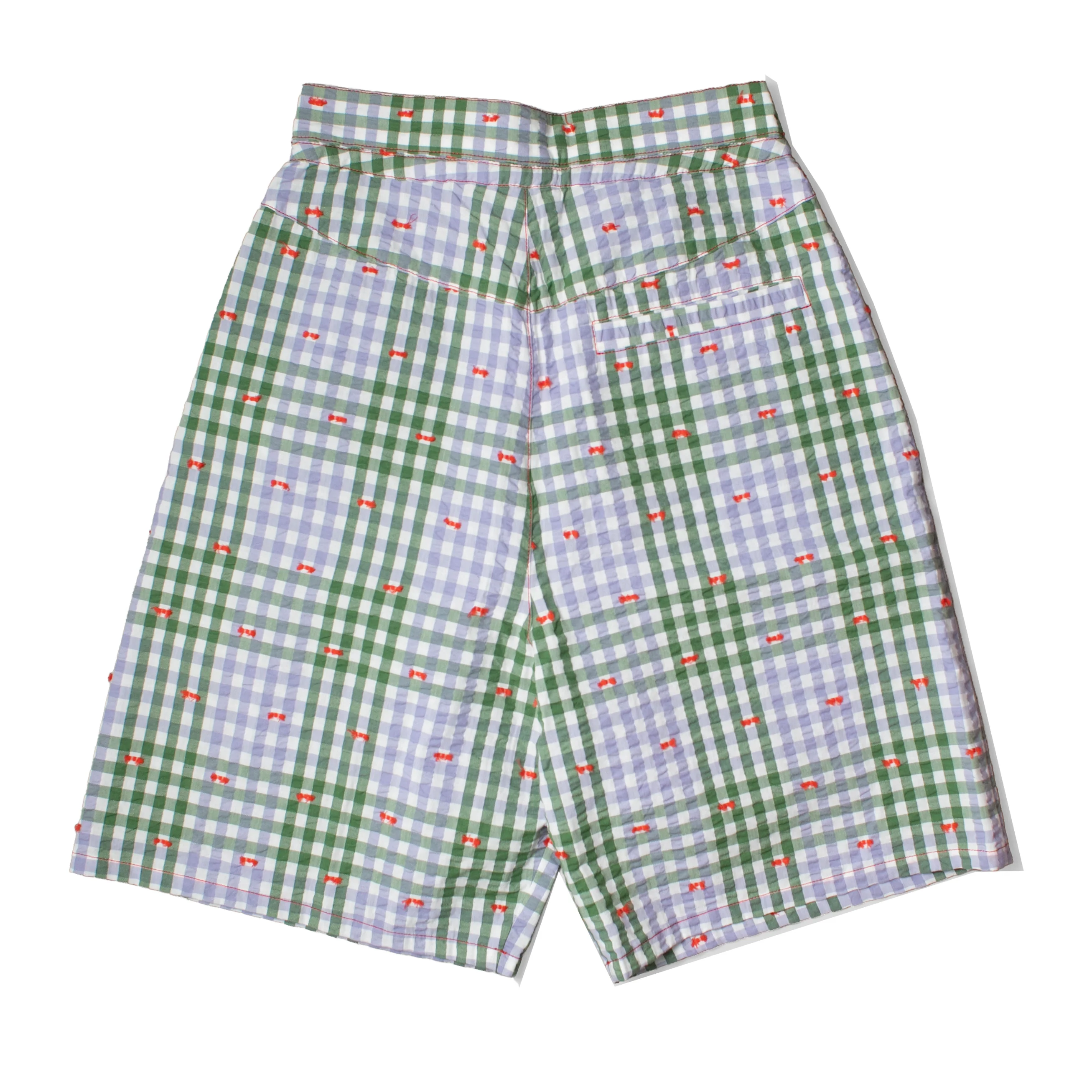 Henrik Vibskov Drawstring Shorts in Checks Fillé - Image 3