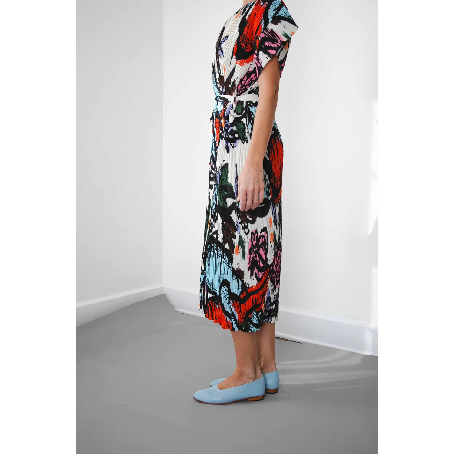 Henrik Vibskov New Pina Plisśe Dress in Carrots - Image 6
