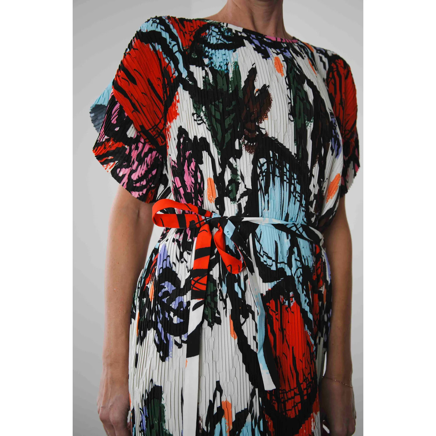 Henrik Vibskov New Pina Plisśe Dress in Carrots - Image 9