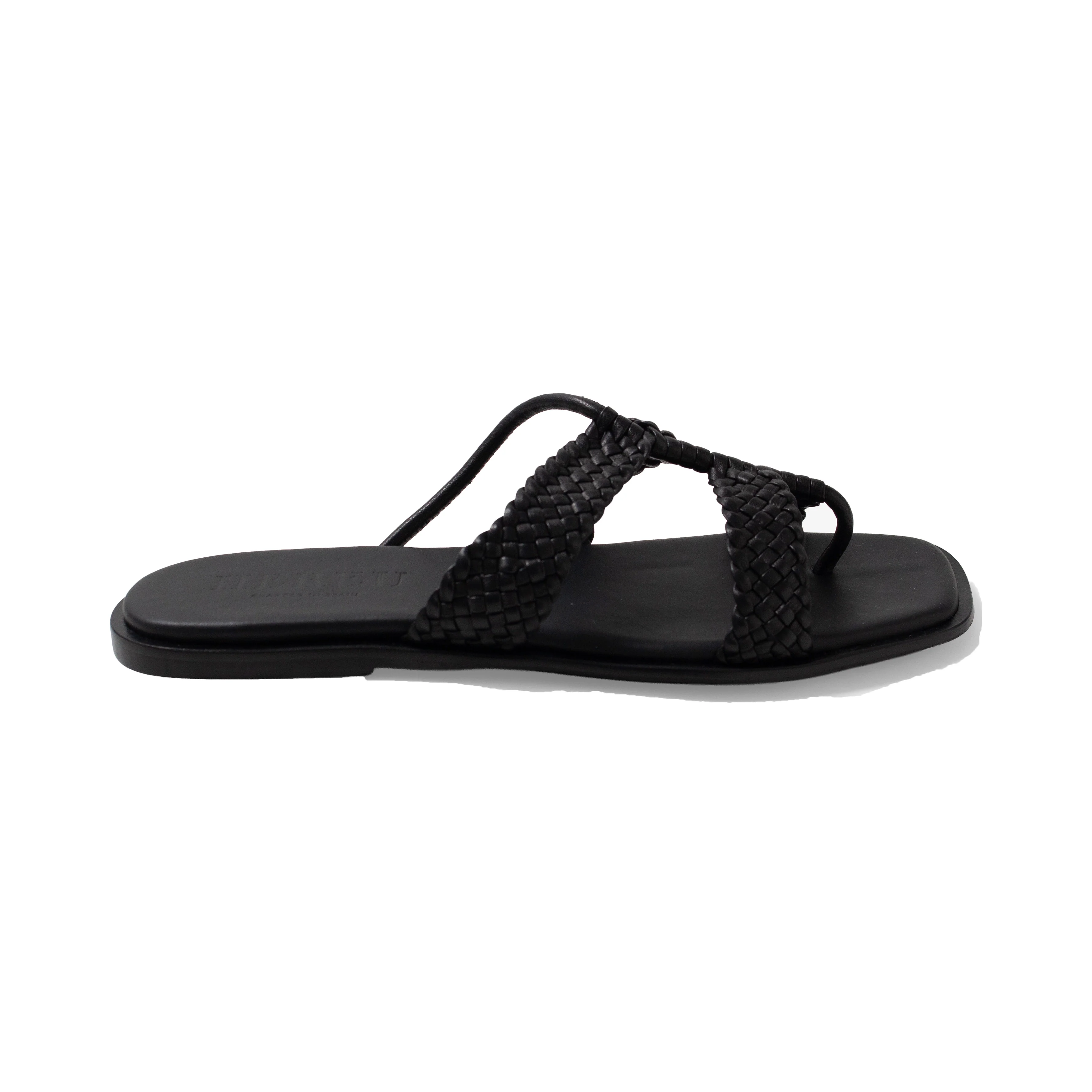 Hereu Lina Woven Sandal in Black - Image 3