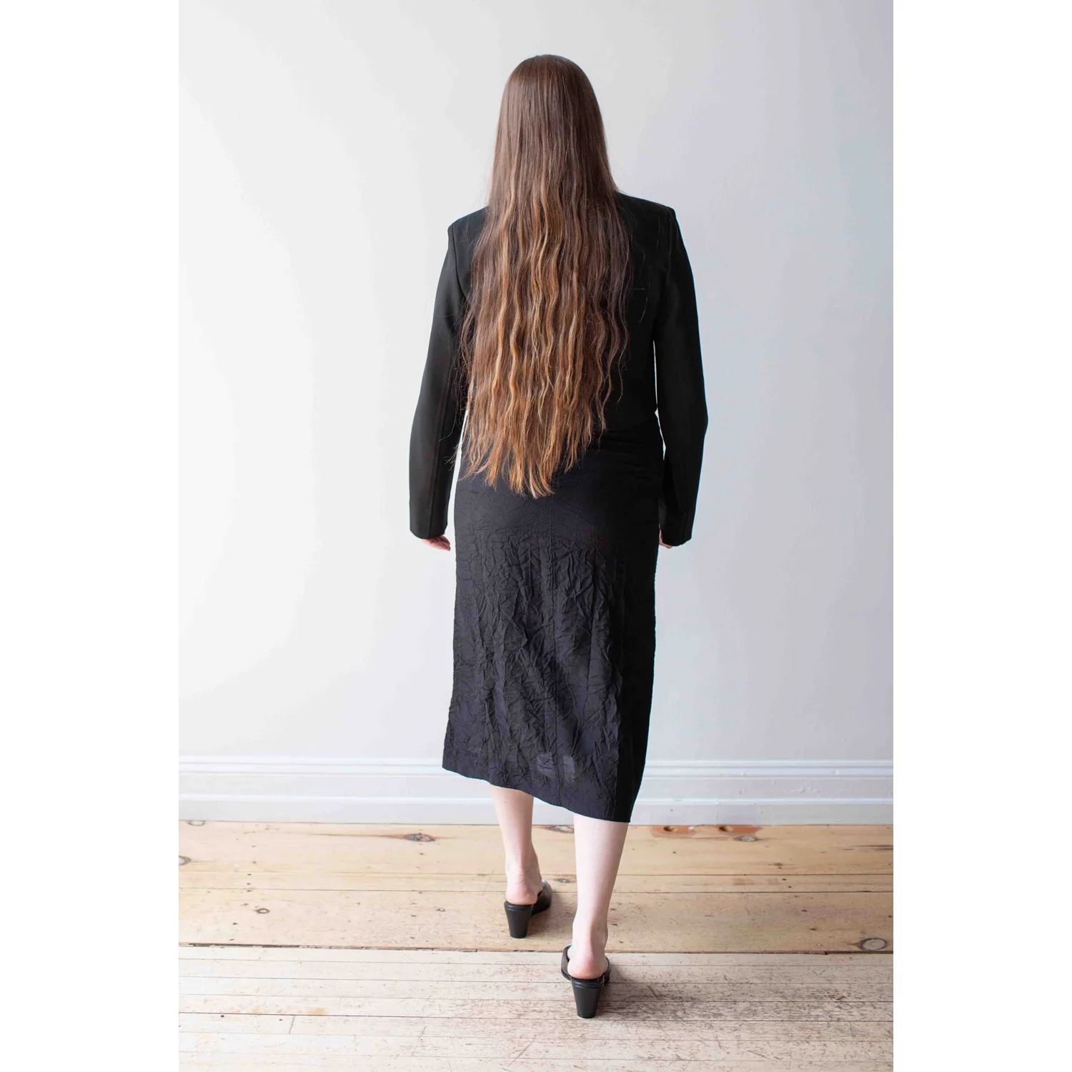 Hope Crush Skirt in Black Crinkle - Image 14