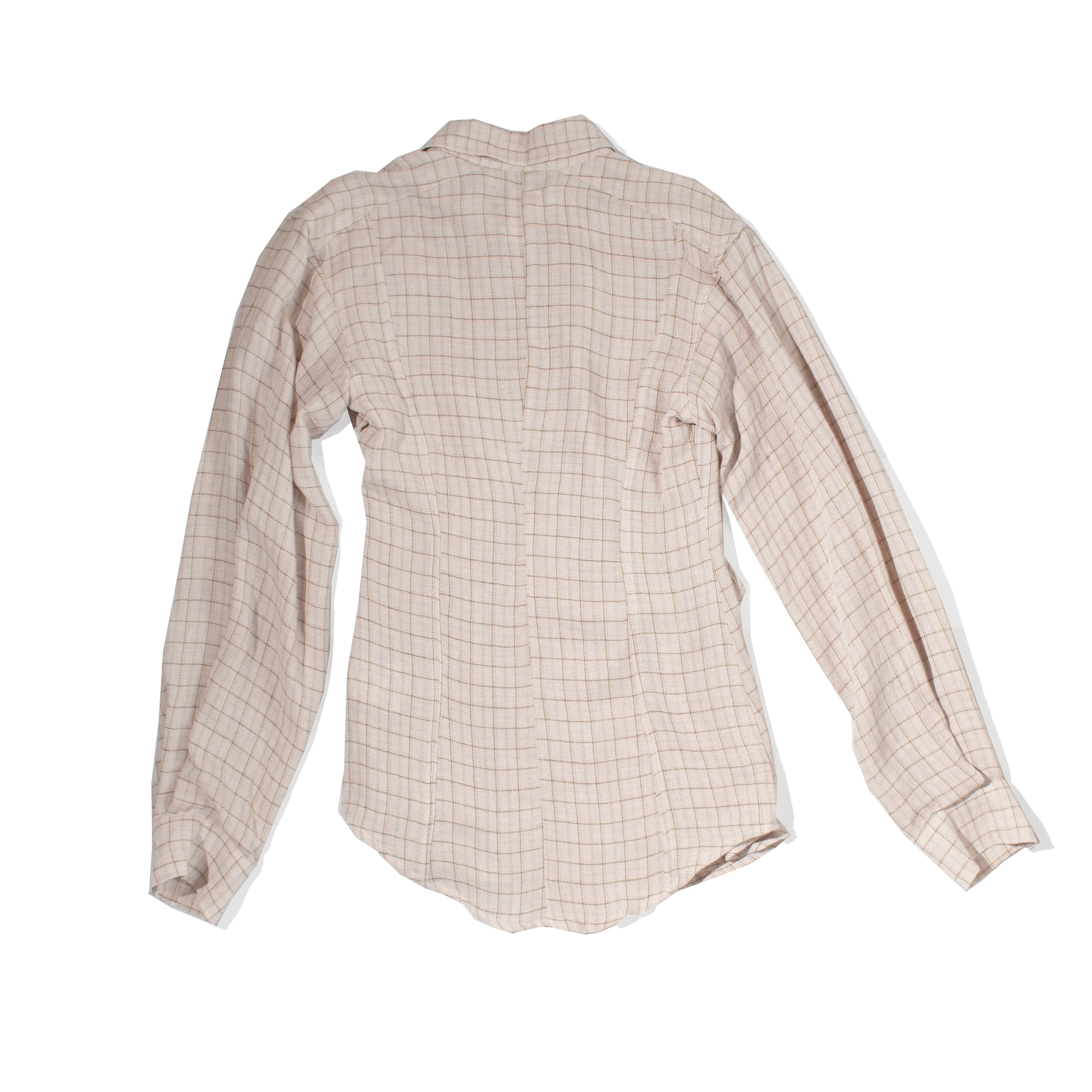 Hope Twisty Shirt in Airy Pink Check - Image 3