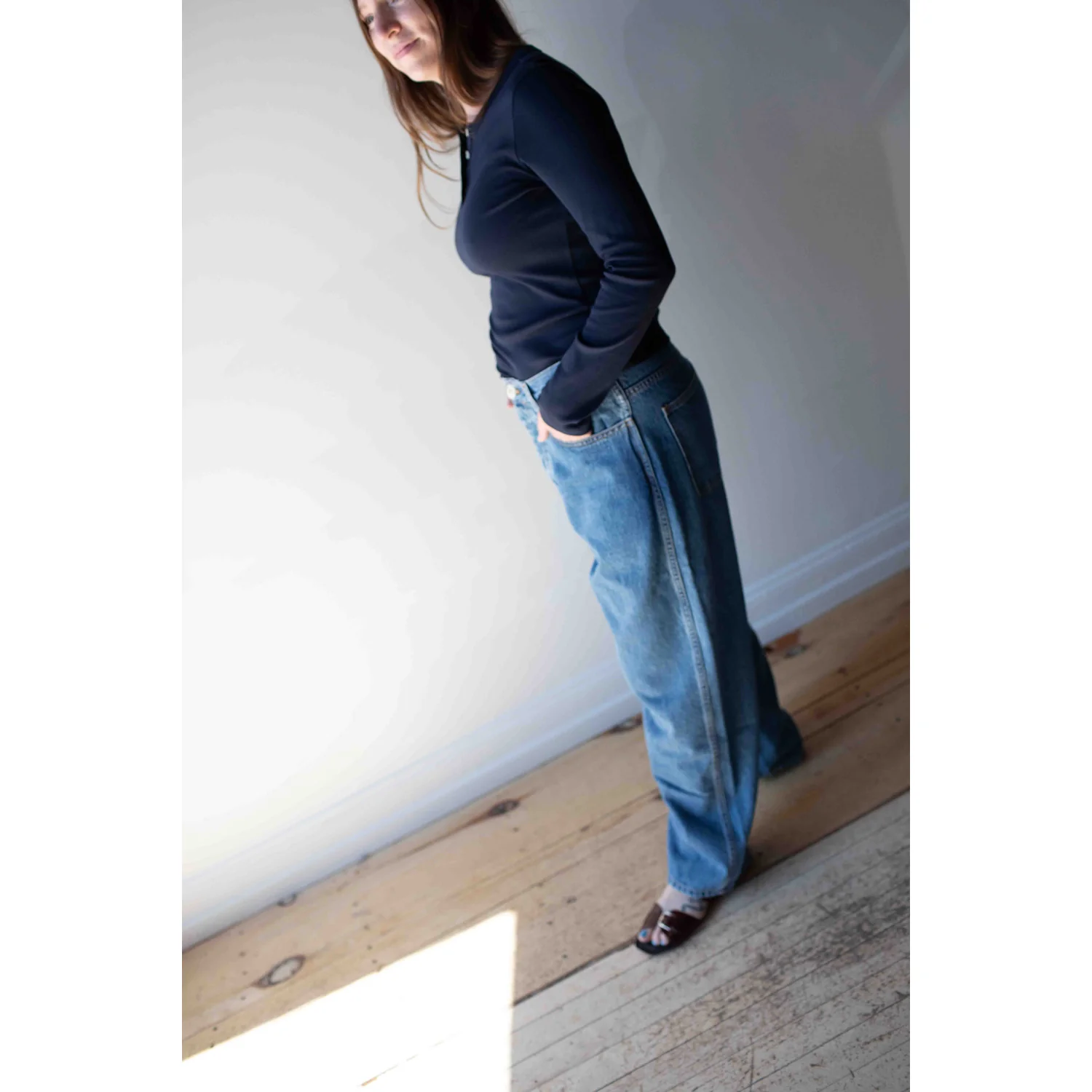 Jesse Kamm California Wides in Cowboy Blue Denim - Image 23