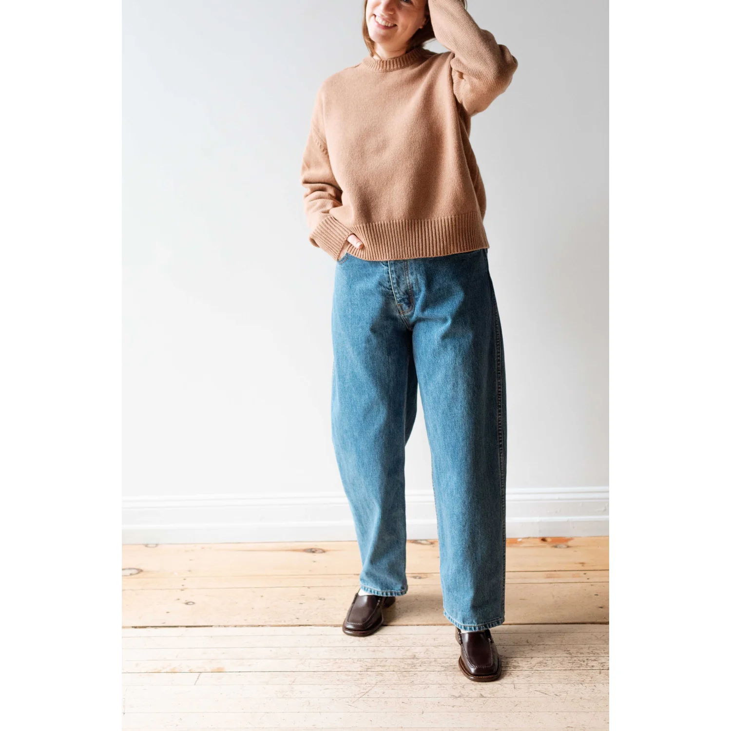 Jesse Kamm California Wides in Cowboy Blue Denim - Image 5