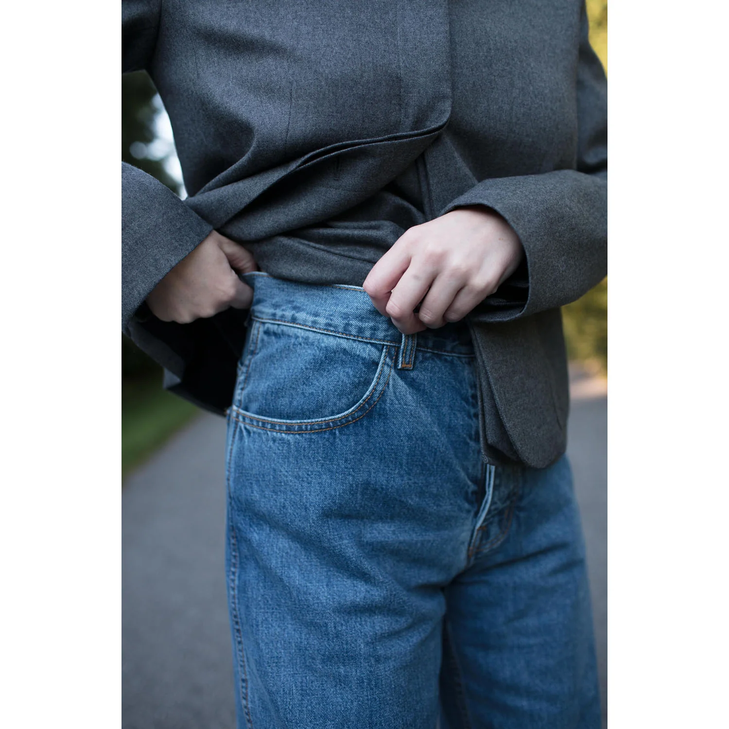 Jesse Kamm California Wides in Cowboy Blue Denim - Image 8