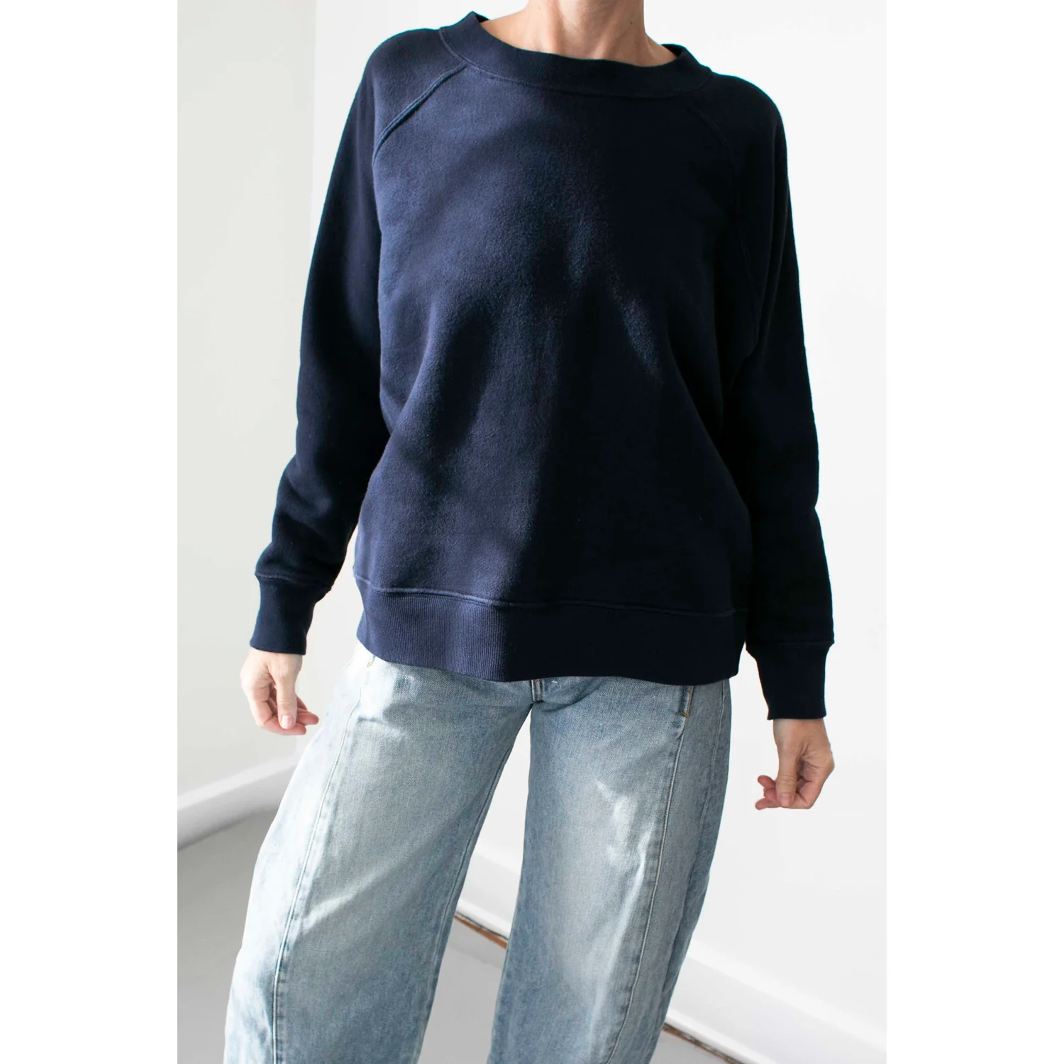 JUDITH Boxy Raglan Crew in Black - Image 4