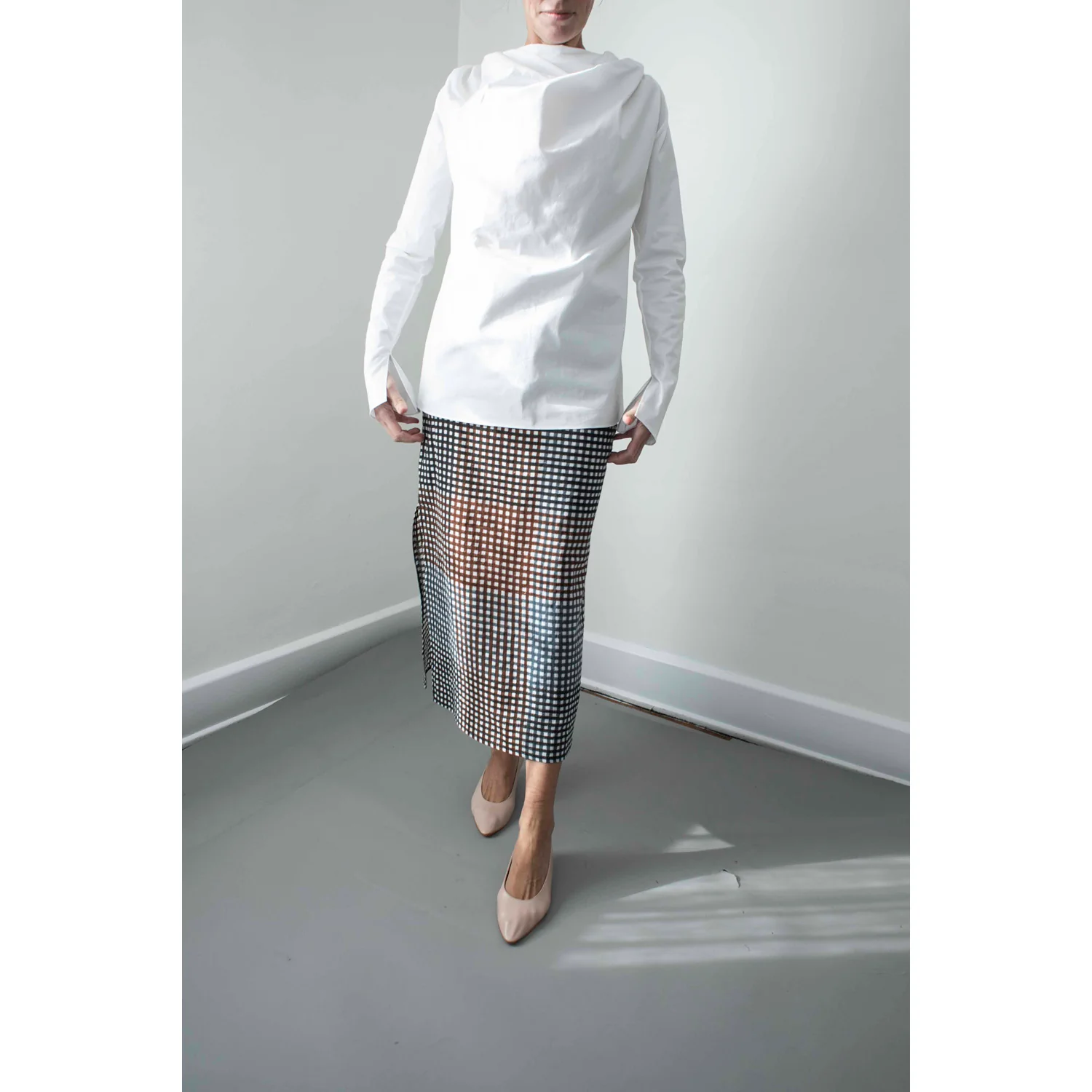 Kallmeyer Penelope Draped Blouse in White - Image 5