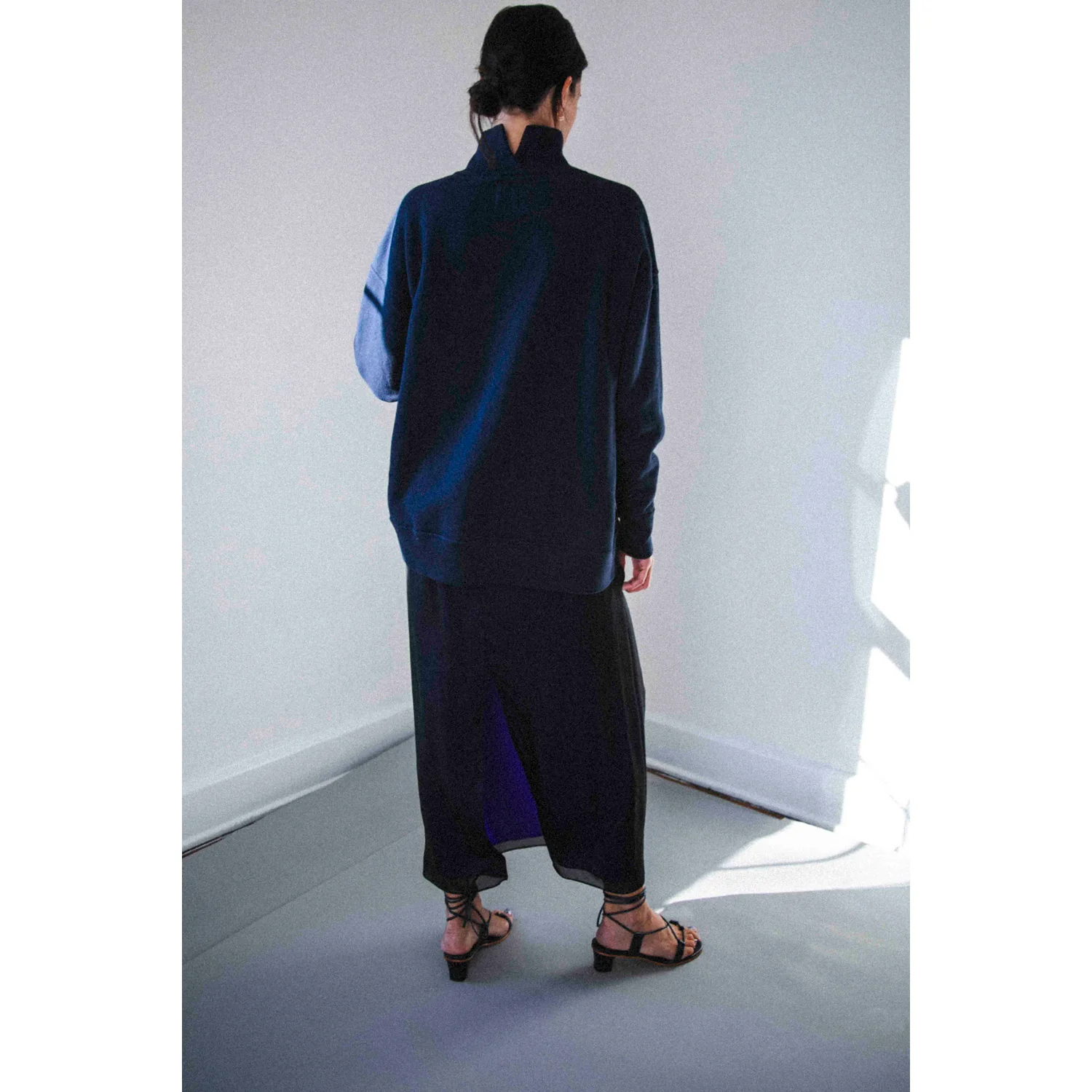 Kallmeyer Regina Drawstring Skirt in Black/Iris - Image 6