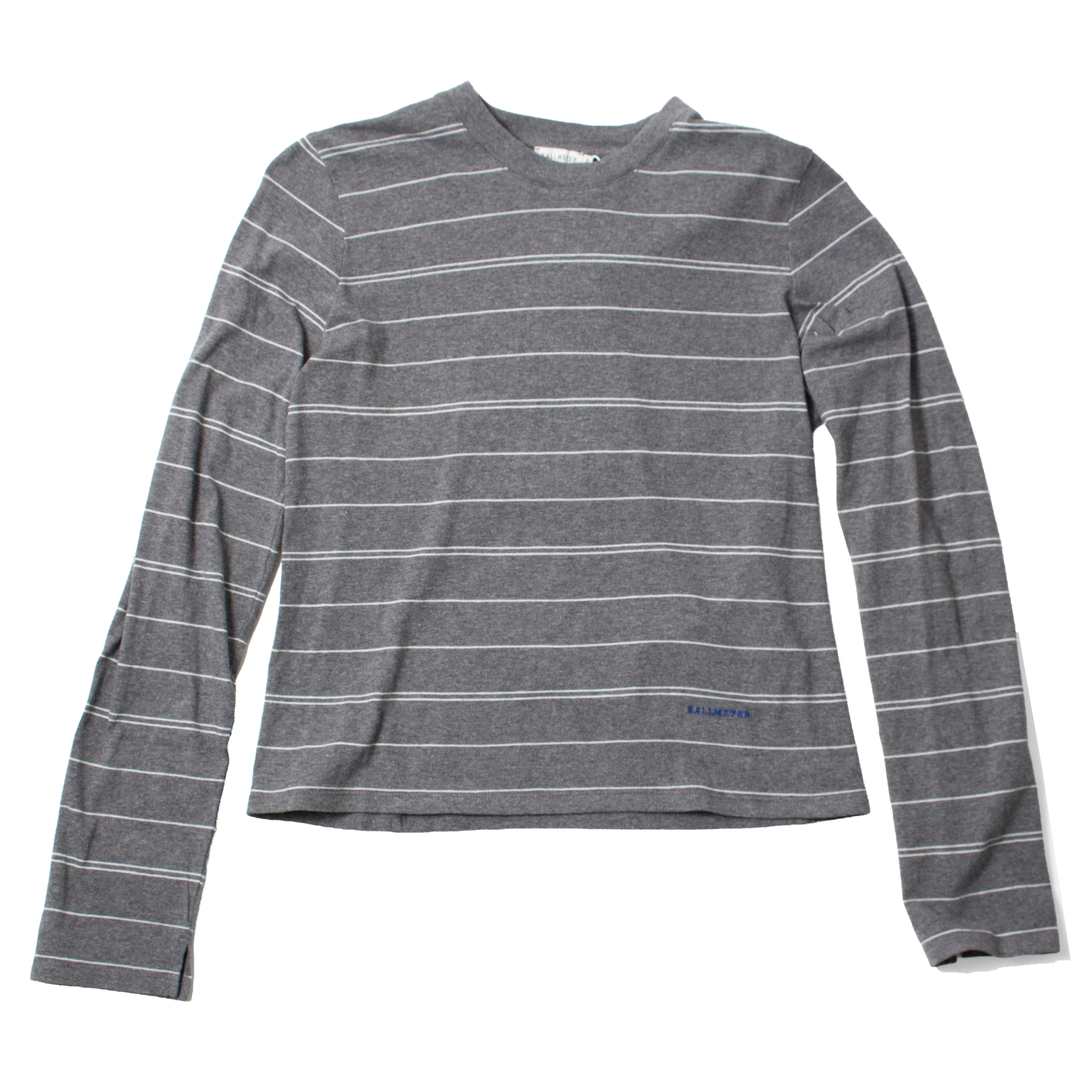 Kallmeyer Wynn Long Sleeve Tshirt in Heather Grey & Ivory - Image 2