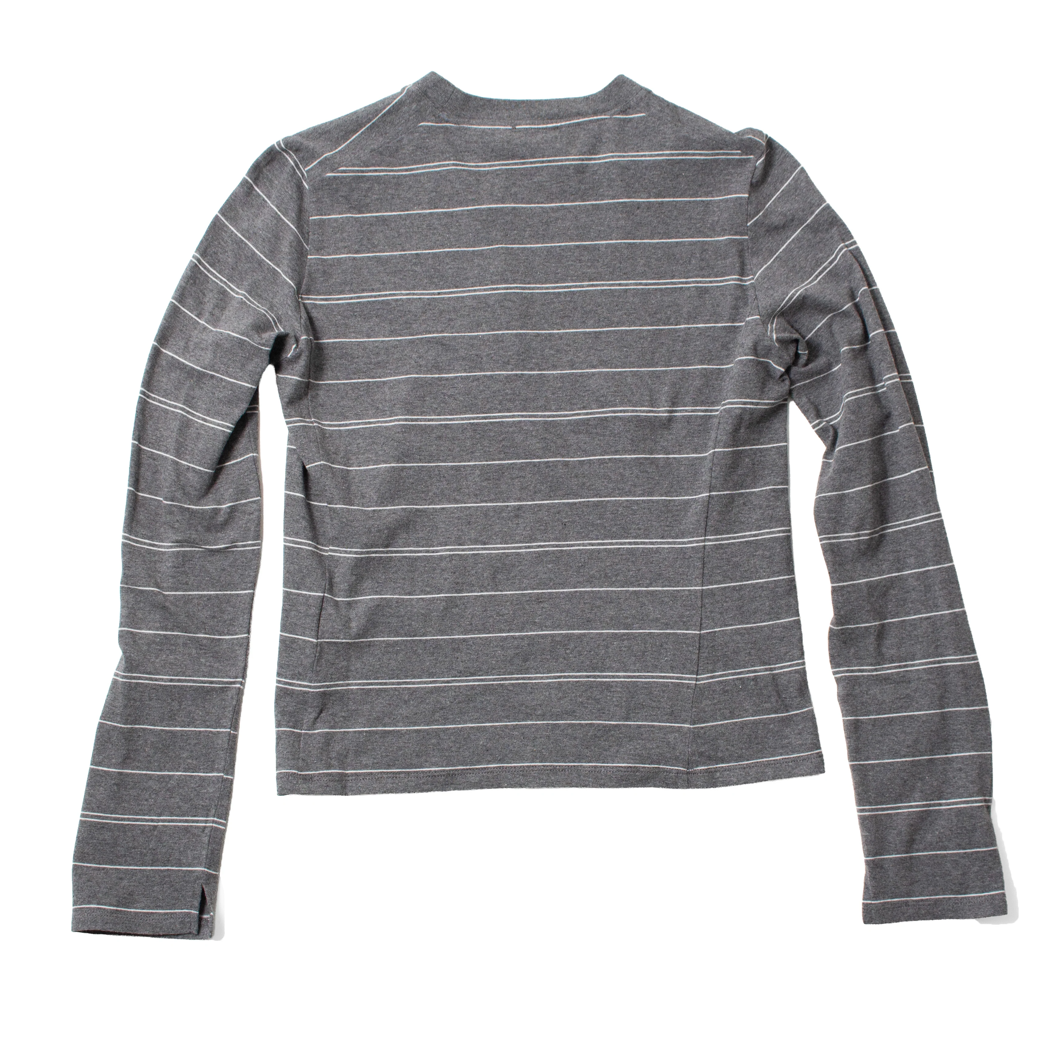 Kallmeyer Wynn Long Sleeve Tshirt in Heather Grey & Ivory - Image 3