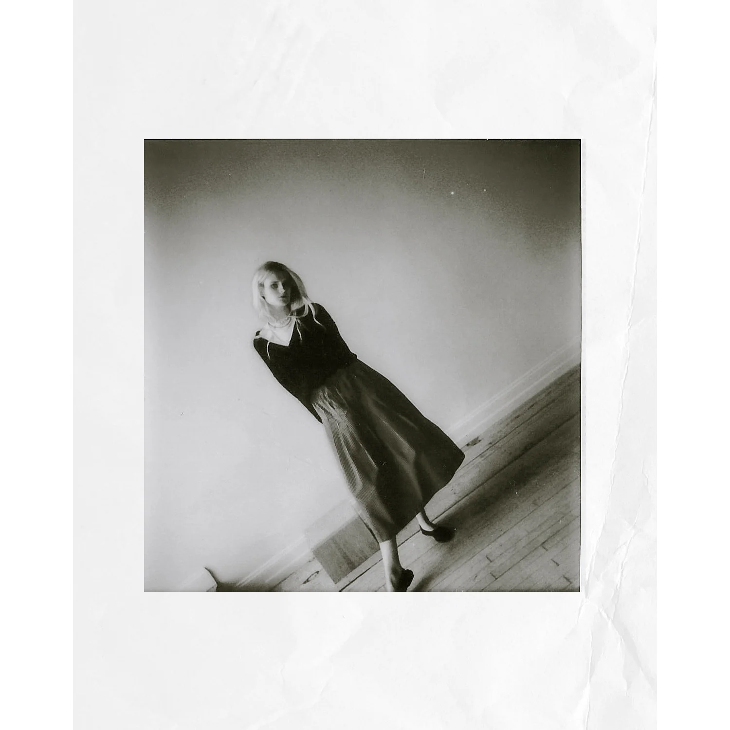 Kasmaria Pleated Skirt in Black and White Check Taffeta - Image 8