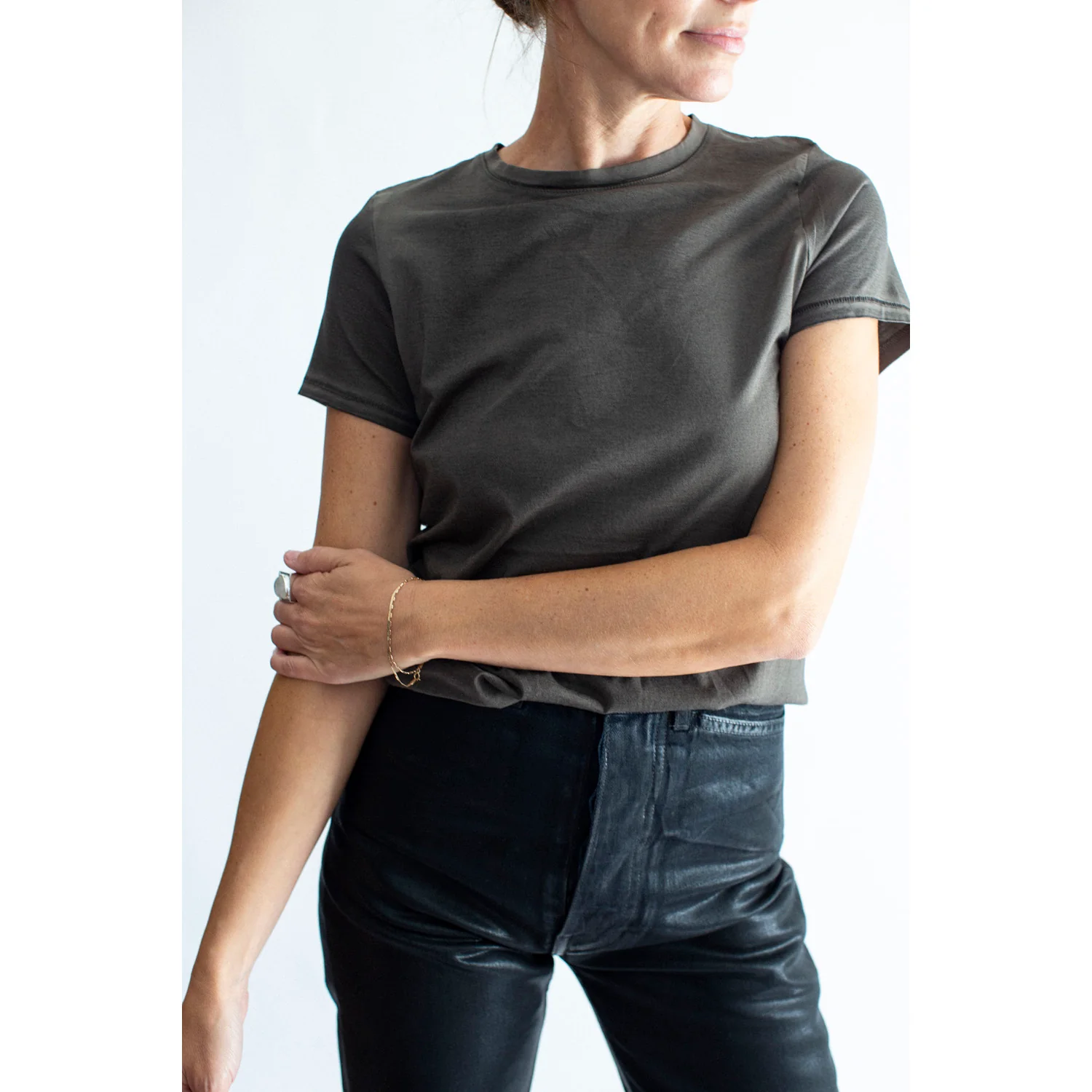 Lauren Manoogian Bias Baby Tee in Painted Barnwood - Image 5
