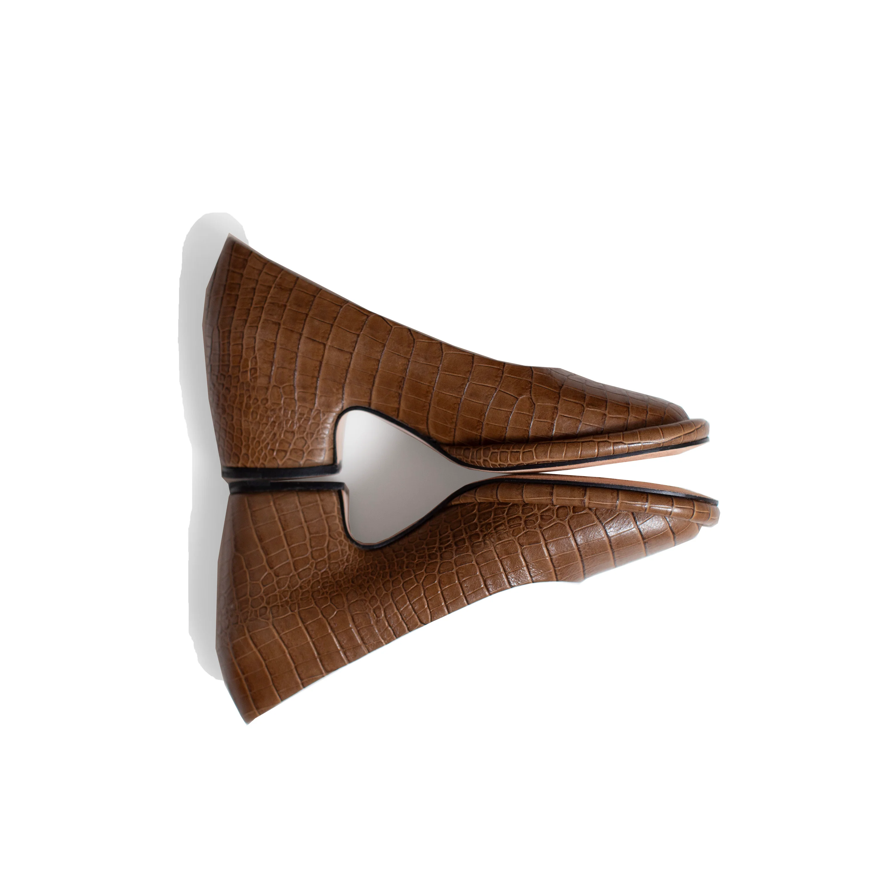 Lauren Manoogian Embossed Arch Pump in Tobacco - Image 3