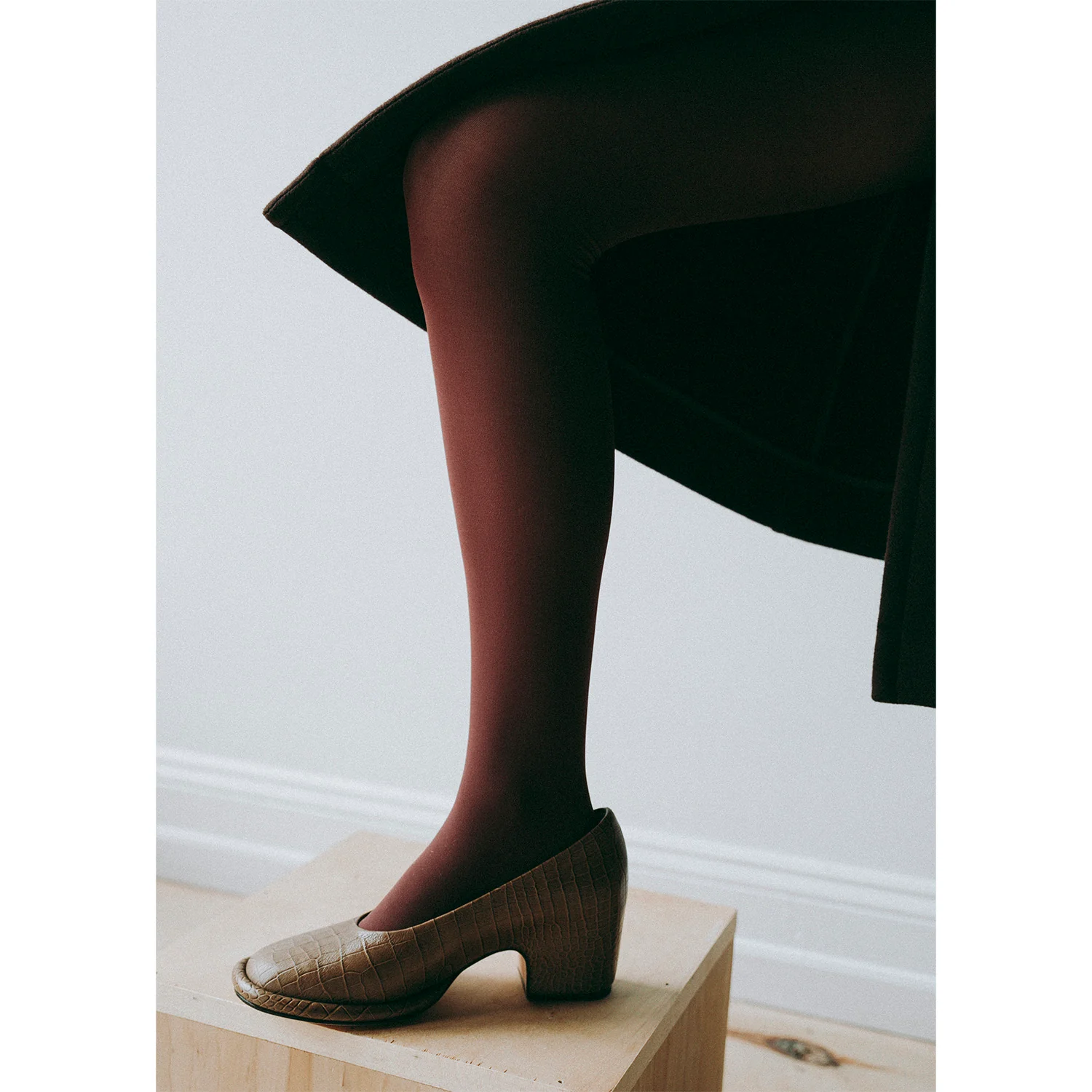 Lauren Manoogian Embossed Arch Pump in Tobacco - Image 4