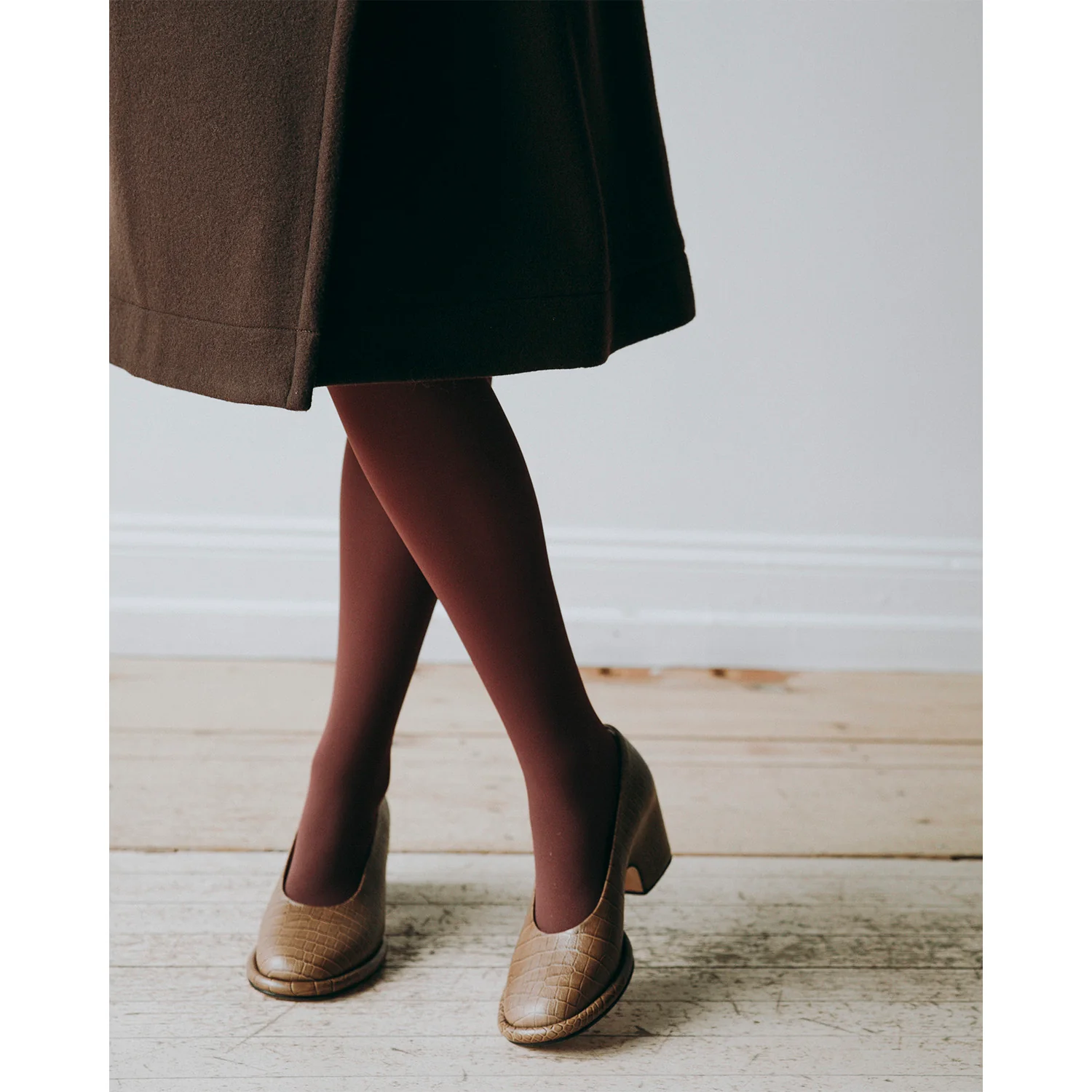 Lauren Manoogian Embossed Arch Pump in Tobacco - Image 5