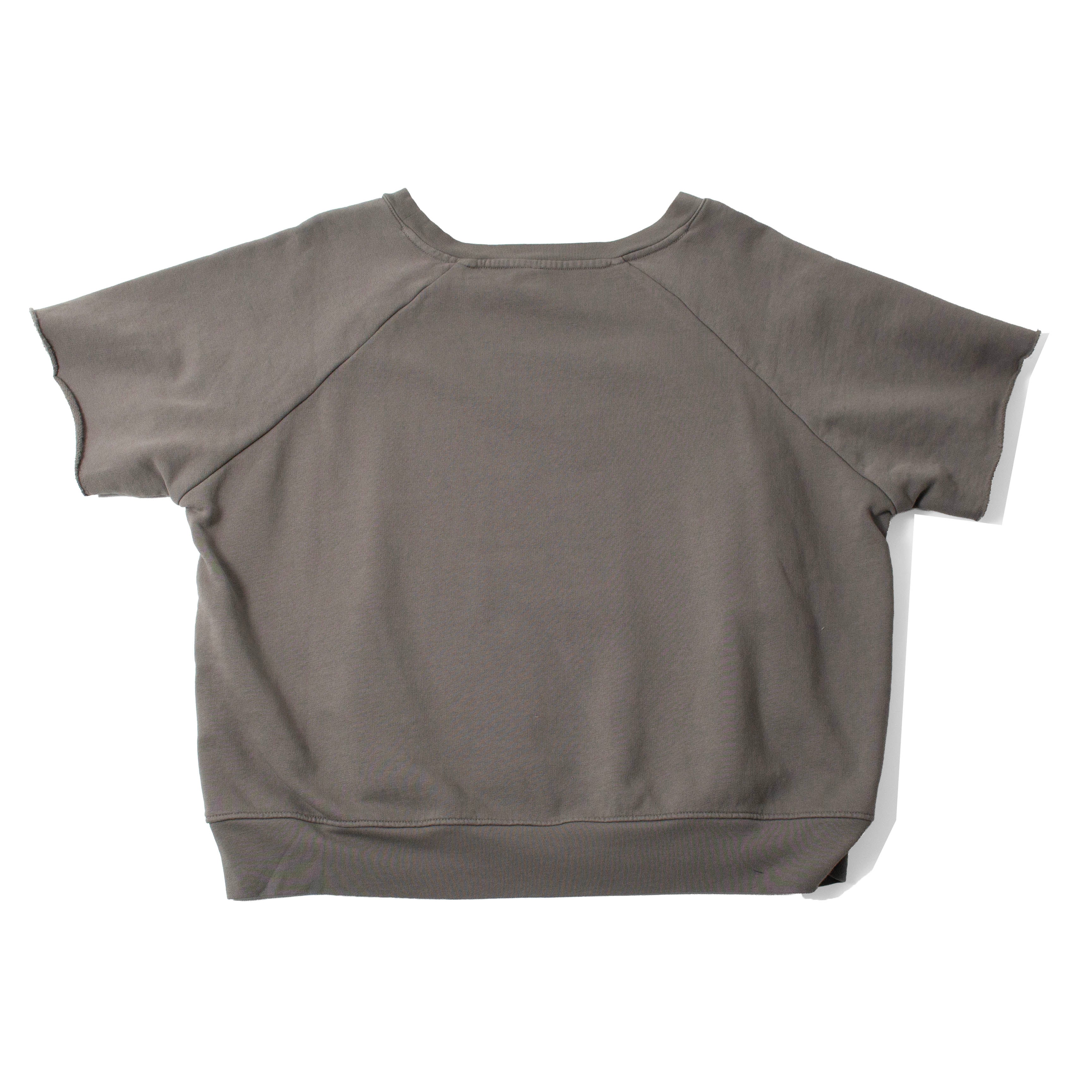 Lauren Manoogian Fleece S/S Crewneck in Fatigue - Image 3