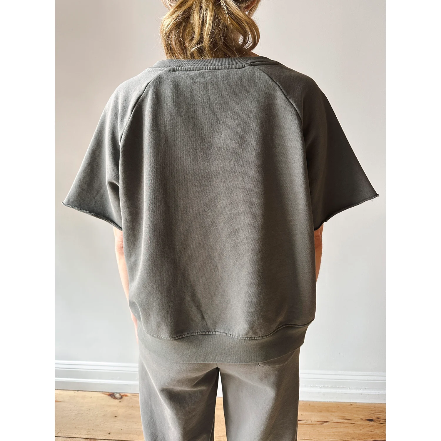 Lauren Manoogian Fleece S/S Crewneck in Fatigue - Image 6