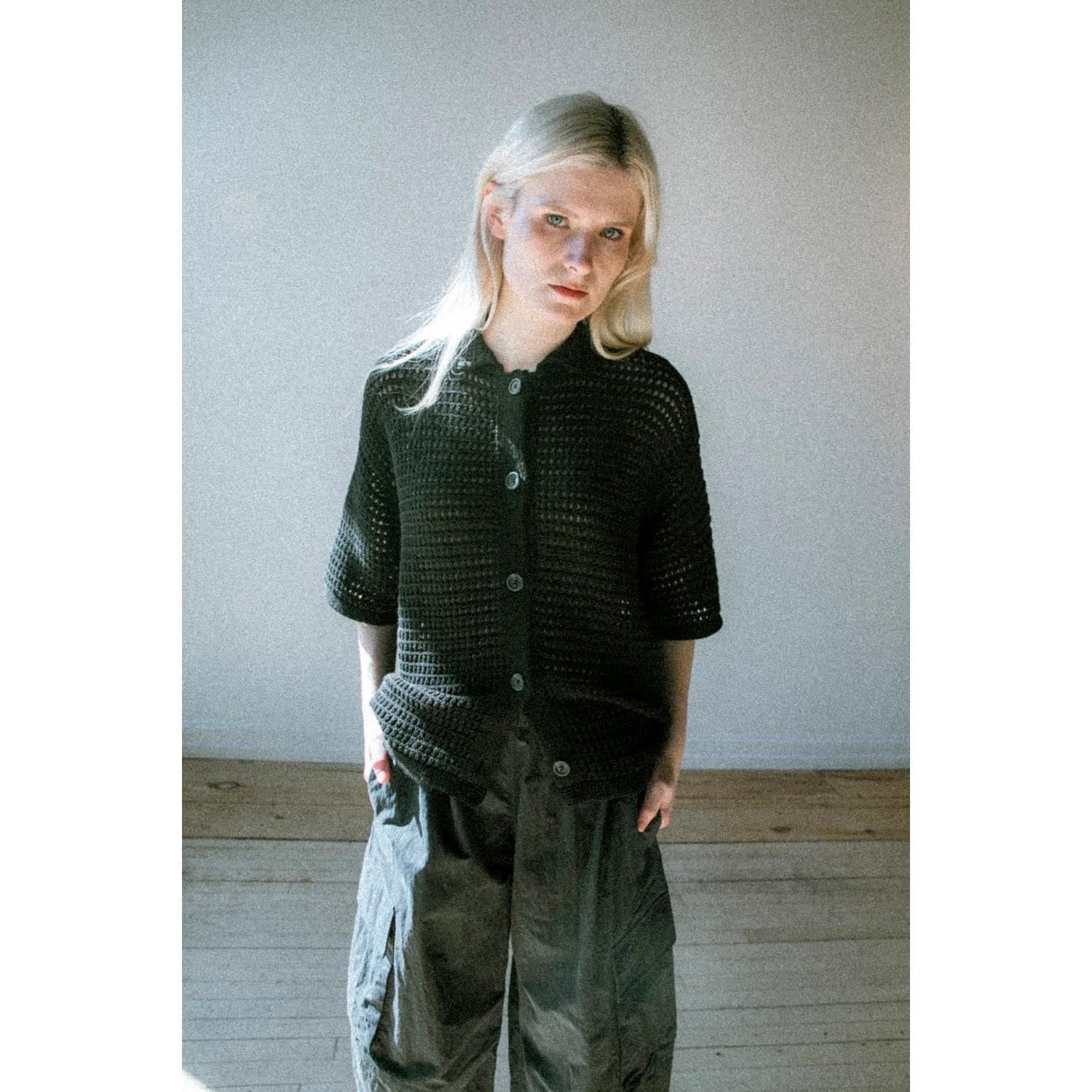 Lauren Manoogian Net Shirt in Black - Image 4