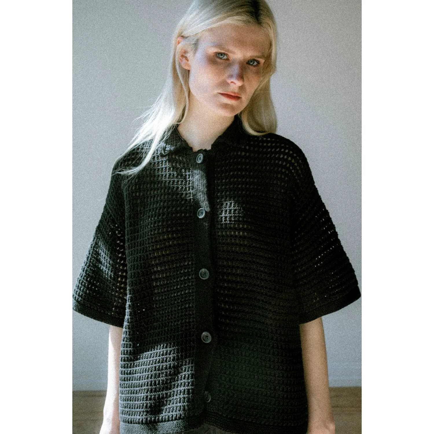 Lauren Manoogian Net Shirt in Black - Image 5
