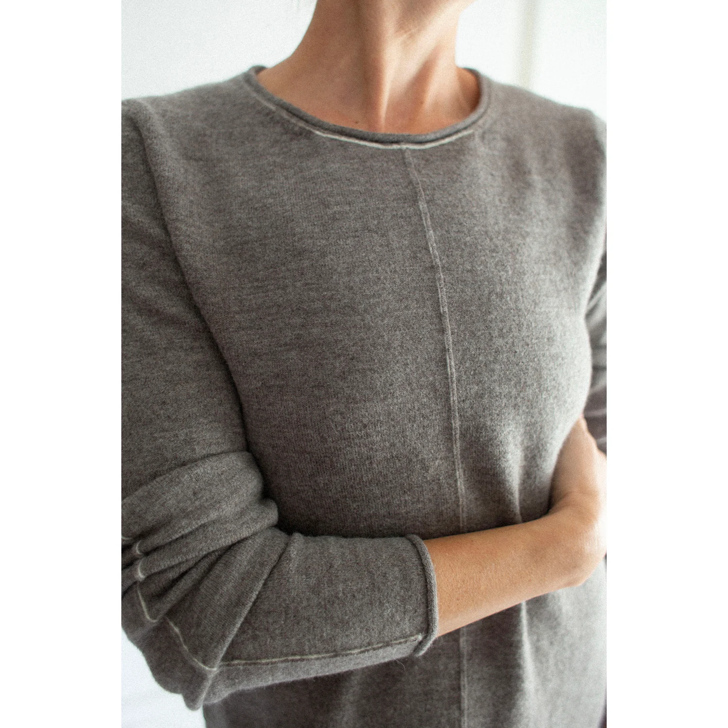 Lauren Manoogian Stitch Crewneck in Cinder - Image 4