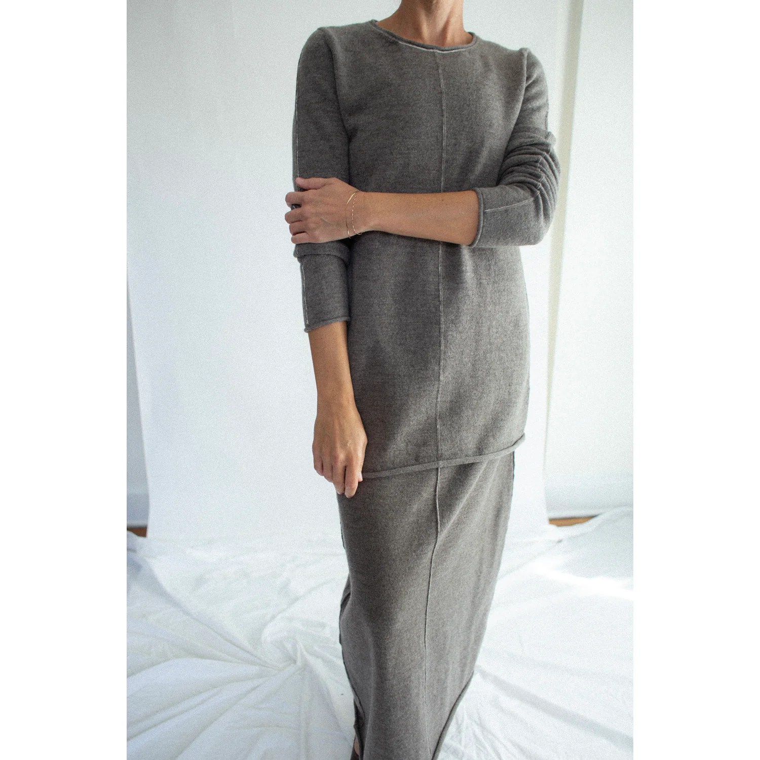 Lauren Manoogian Stitch Crewneck in Cinder - Image 5