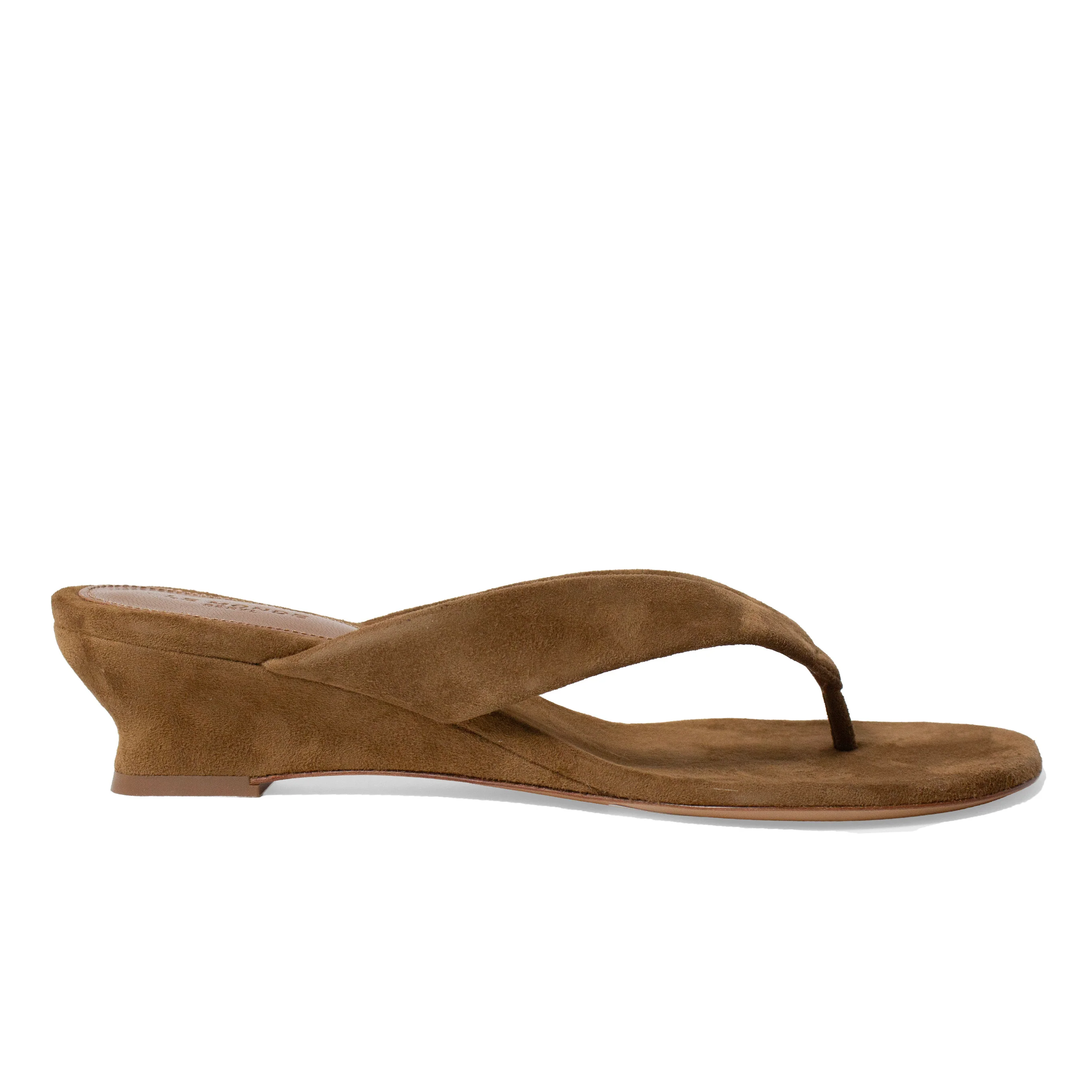 Le Monde Beryl Micro Wedge Thong Sandal in Taupe - Image 3