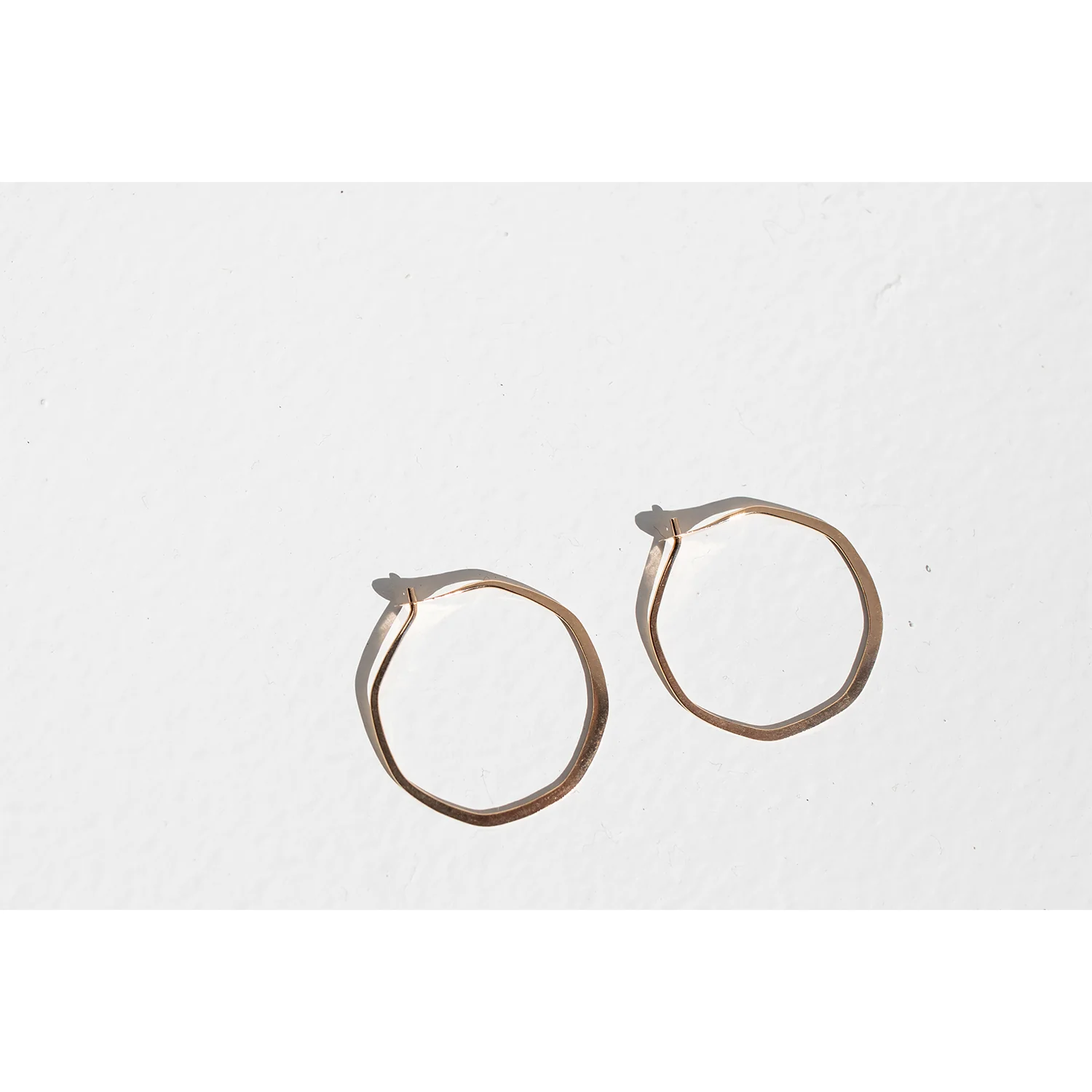 Melissa Joy Manning XS Octagon Hoops in 14k Yellow Gold - Image 4