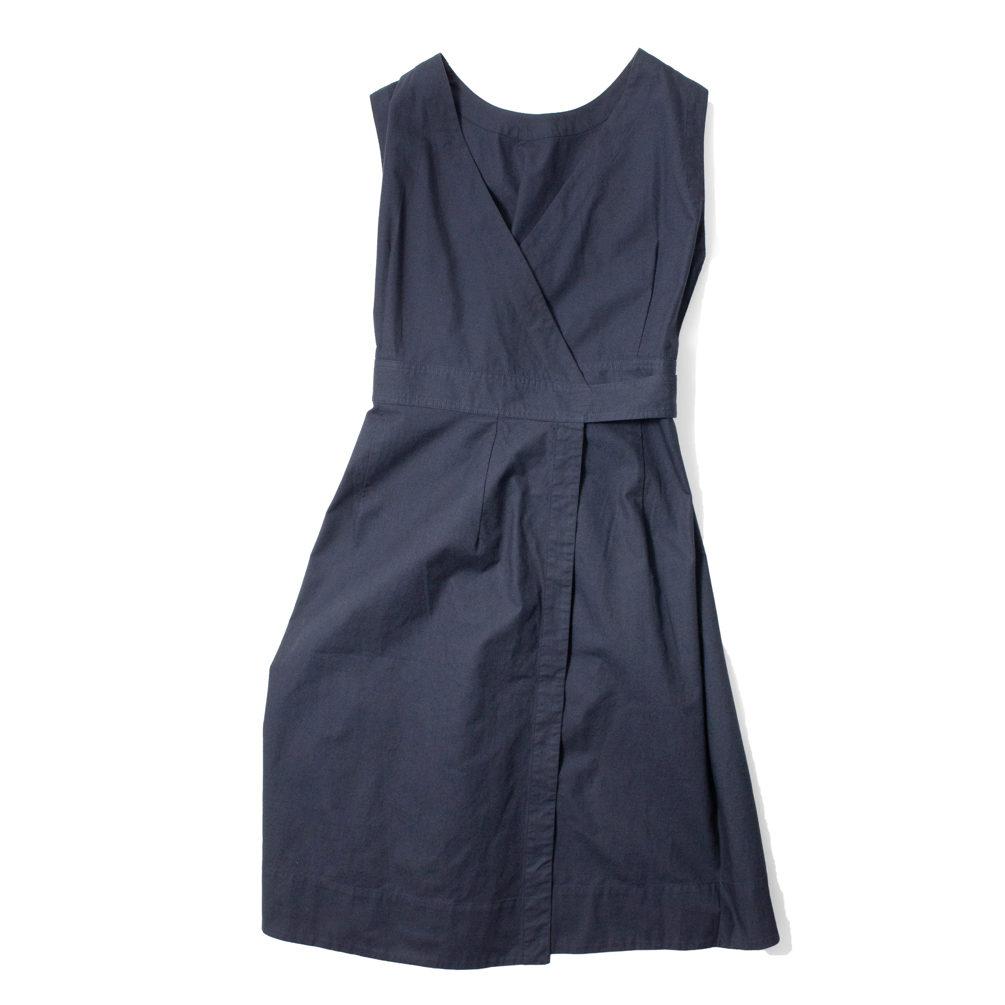 MHL. Cross Back Apron Dress in Ink - Image 3