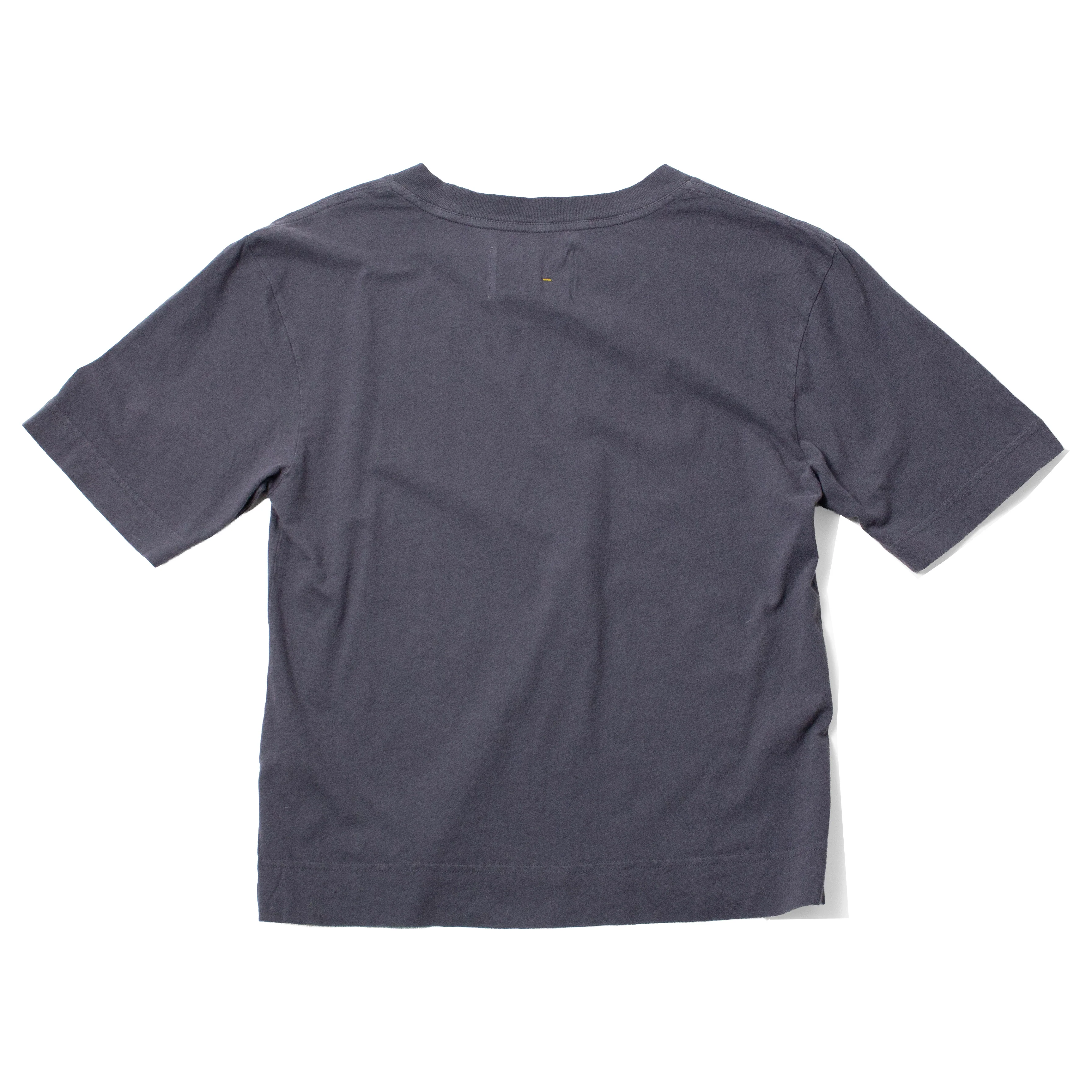 MHL. Simple T-Shirt in Slate Blue Organic Cotton Linen Jersey - Image 3