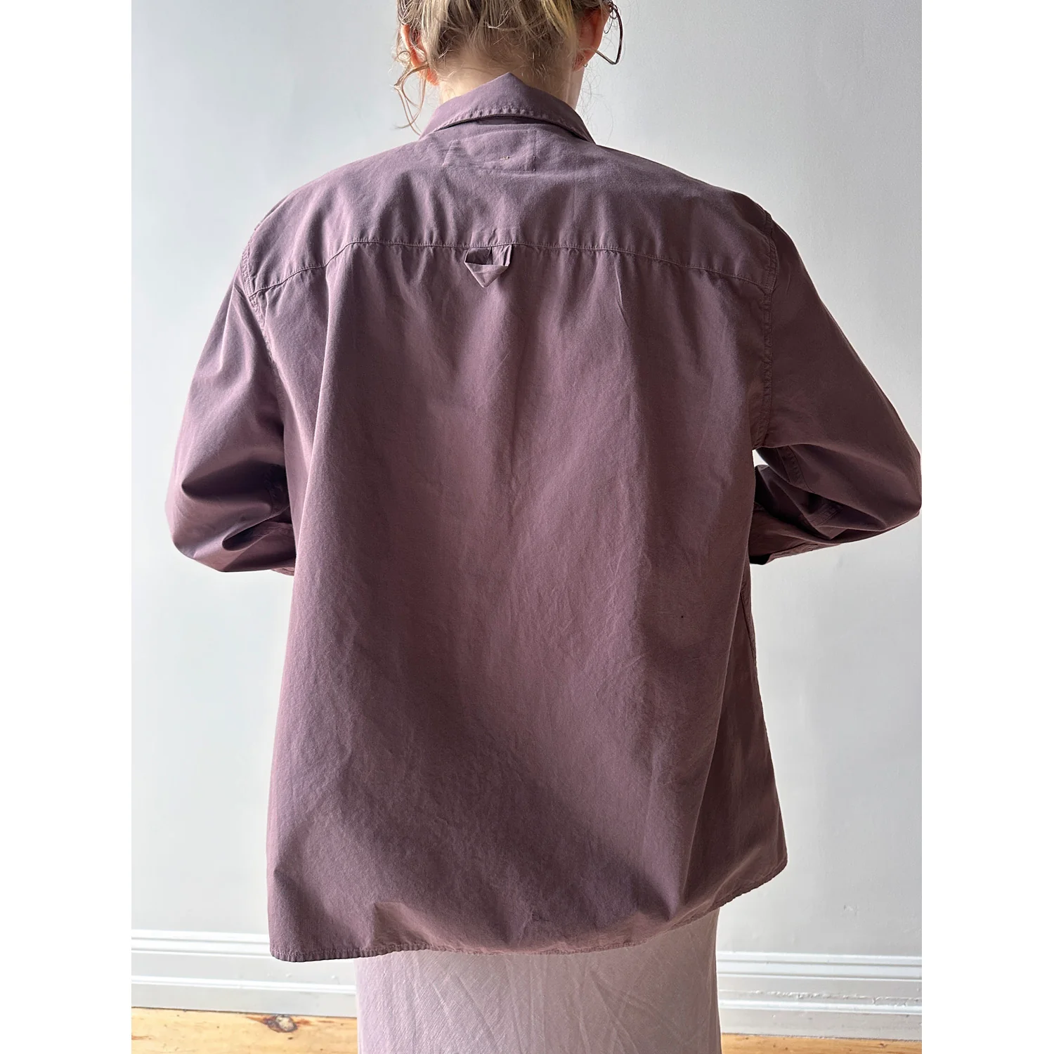 MHL. Swing Shirt in Mineral Pink Washed Cotton Poplin - Image 7