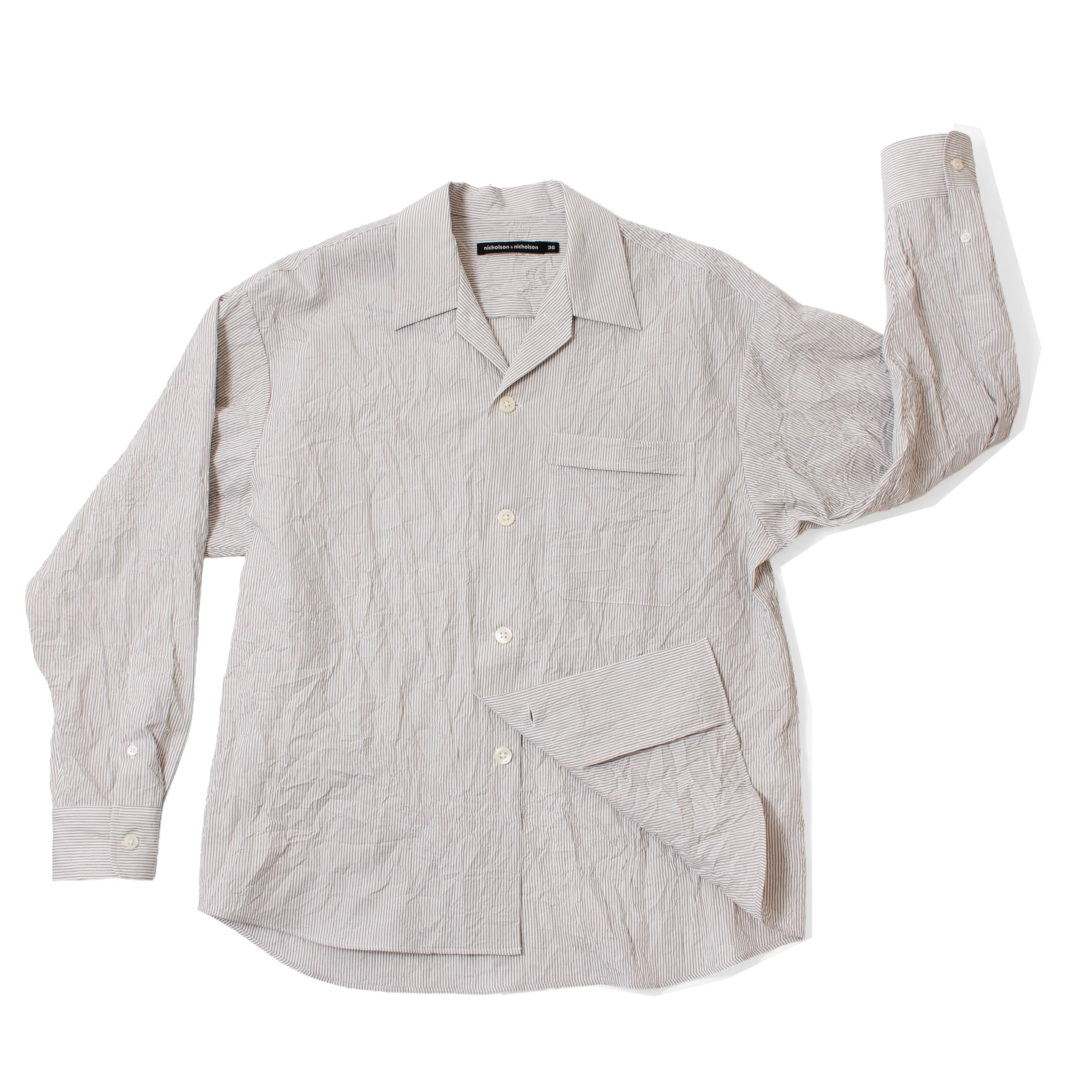 Nicholson & Nicholson Oscar Top in Gray Stripes