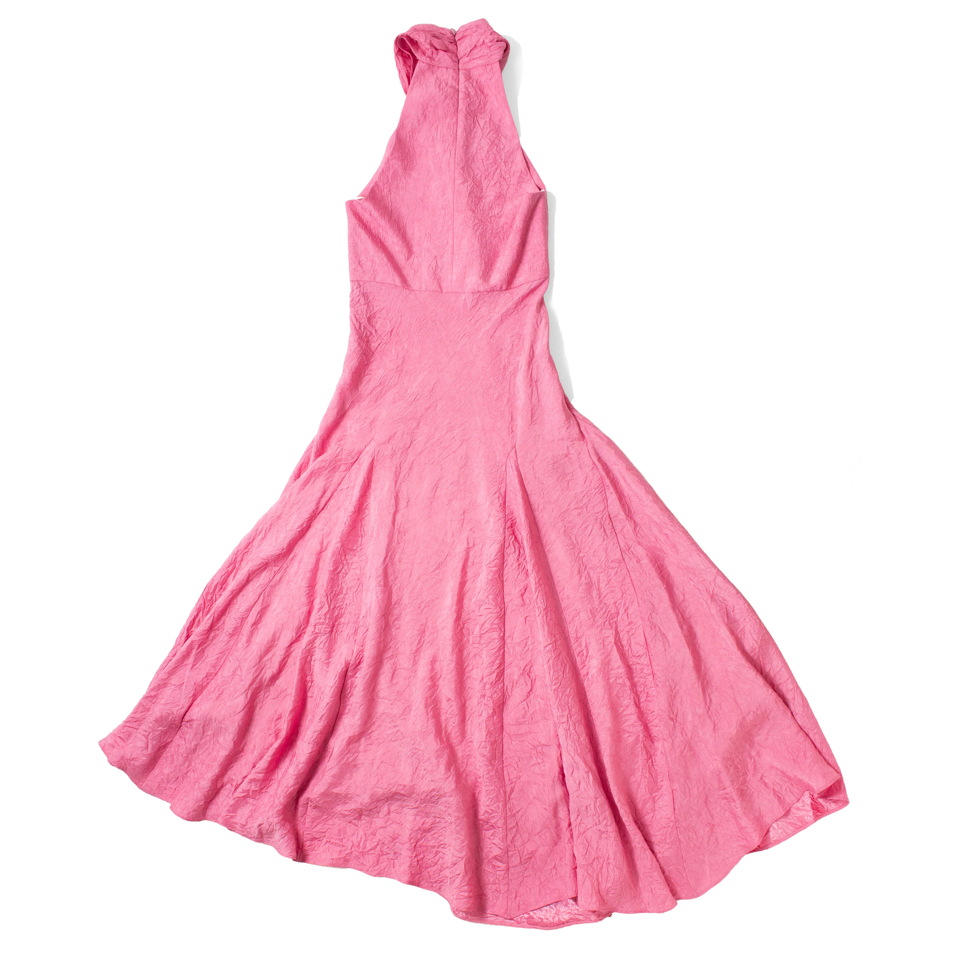 Nomia Scarf Bias Maxi Dress in Peony - Image 3